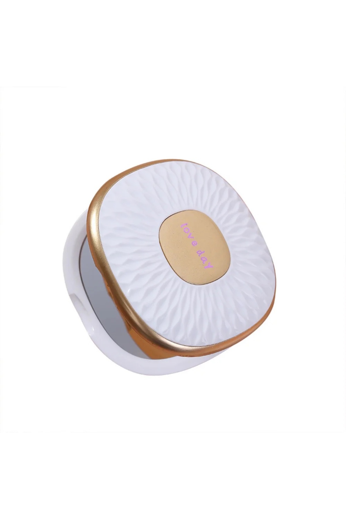 Double Sided Portable Compact Makeup Mirror Folding Mini Bag Makeup Hand Mirror Mr-101 White