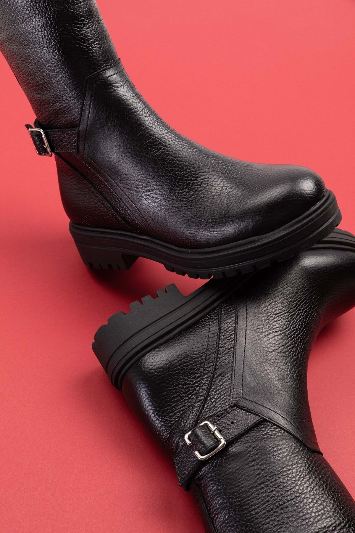 Gondol-Genuine Leather Daily Non-Slip Sole Boots Anl.2721 4