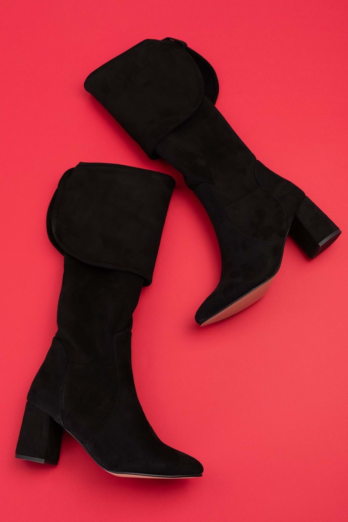 Gondol-Women's Over-the-Knee Socks Boots anl.2535 - Black - 41 8
