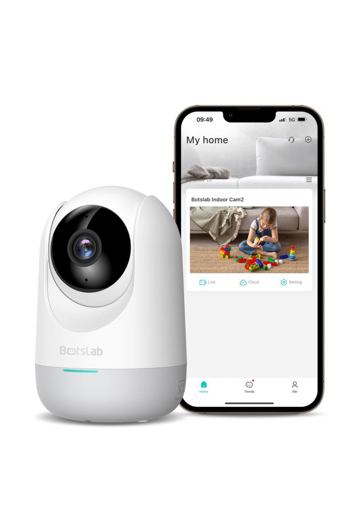 +360 Botslab 360+ C211 2K Pro Small Bundle WiFi 360° Akıllı Güvenlik Kamerası Bebek Monitörü Evcil Hayvan fotoğrafı 4 (önizleme)