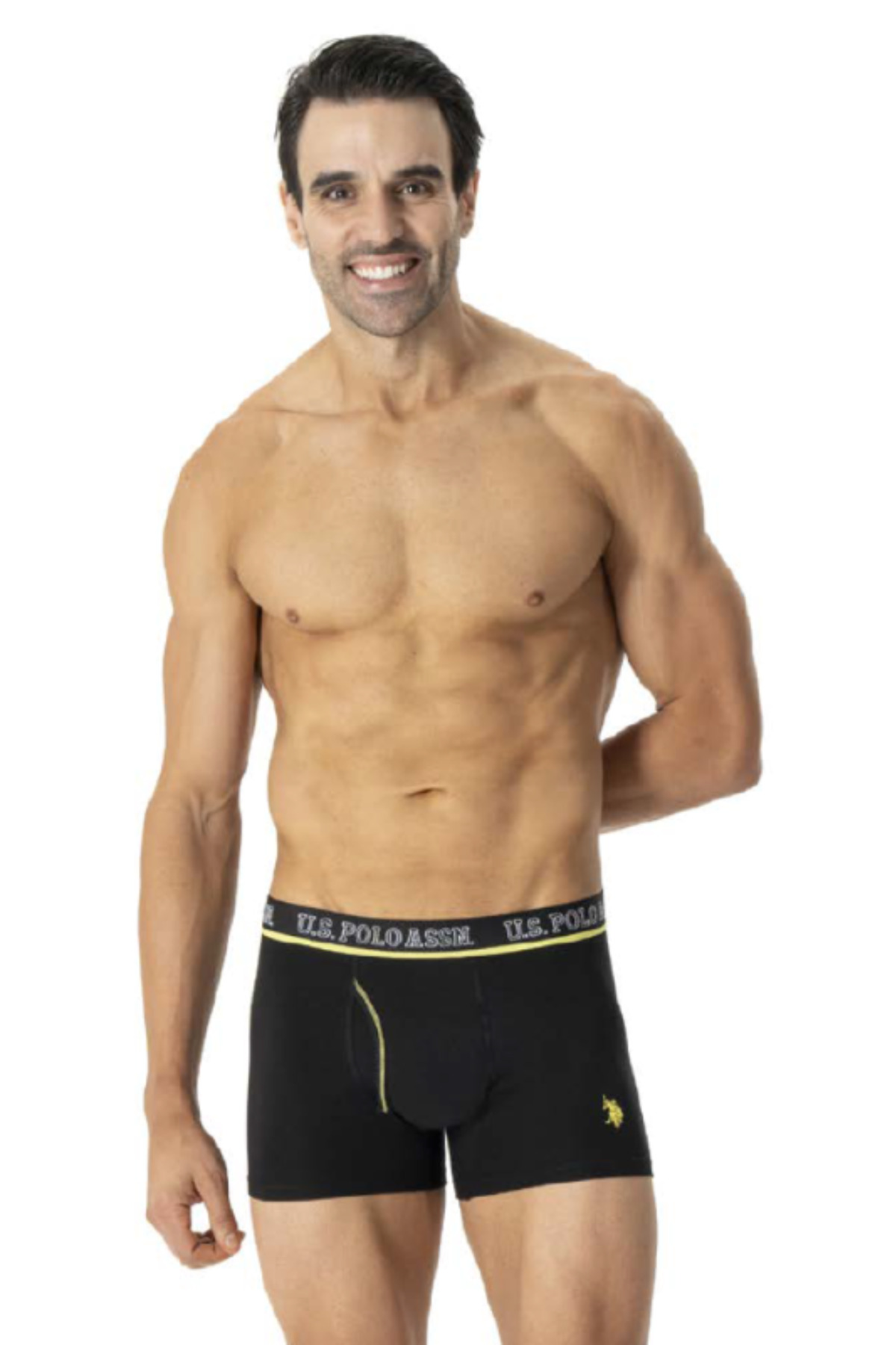 یو اس پولو شورت باکسر مردانه دارای مجوز، USPA، آبی-سرمه‌ای-مشکی آنتراسیت، بسته ۳ عددی