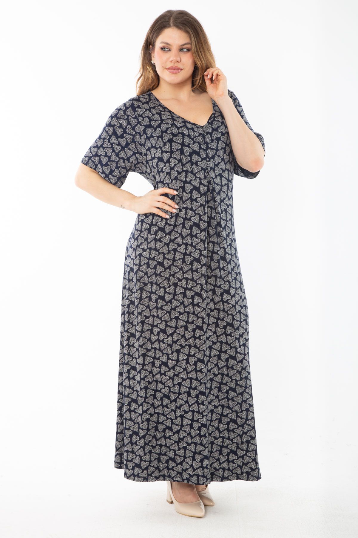 Dark gray plus cheap size dress