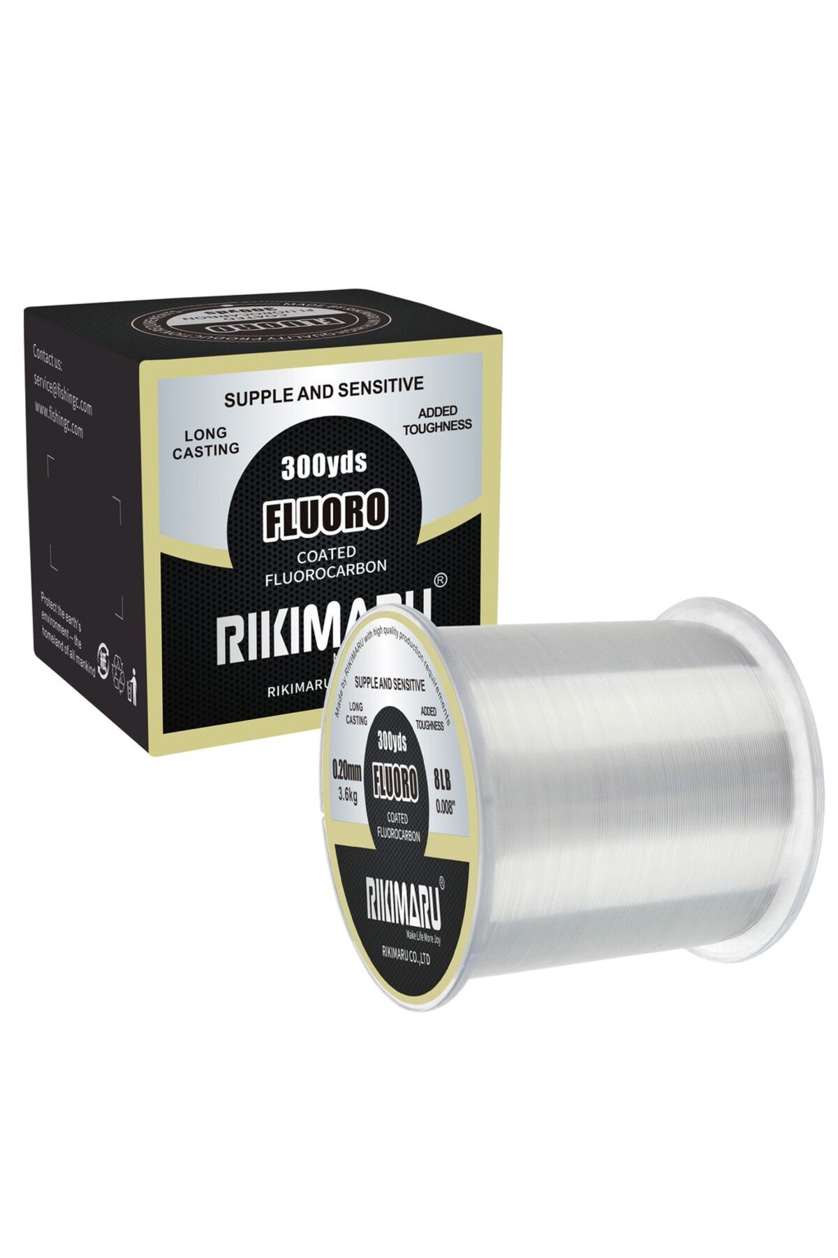 RIKIMARU 274 Metri 0,43 Mm Acoperire Cu Fluorocarbon, Invizibil, Bandă De Pește Fantomă - 0.43 mm