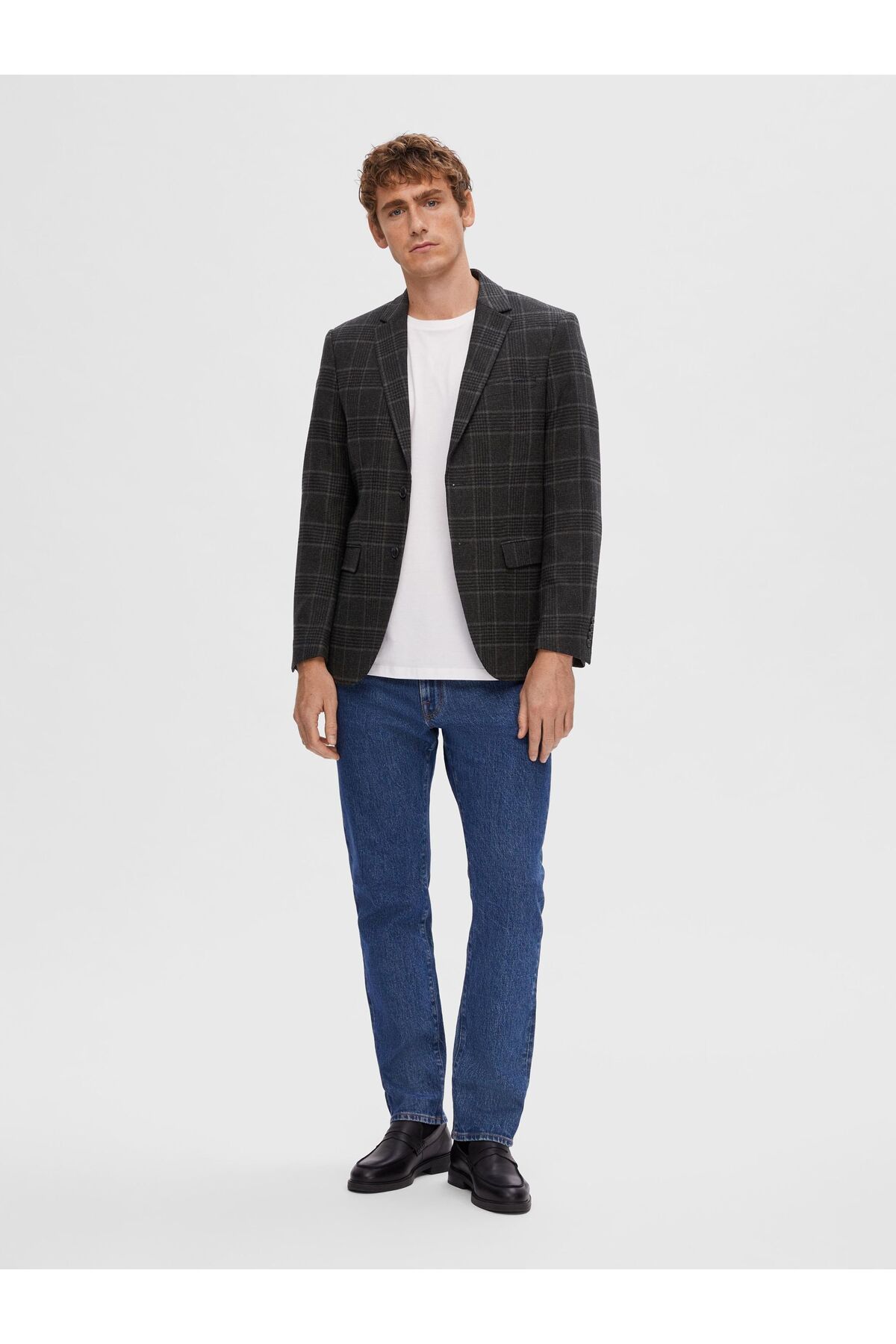 Selected Homme-Einreihiger Blazer Wollgemisch 4