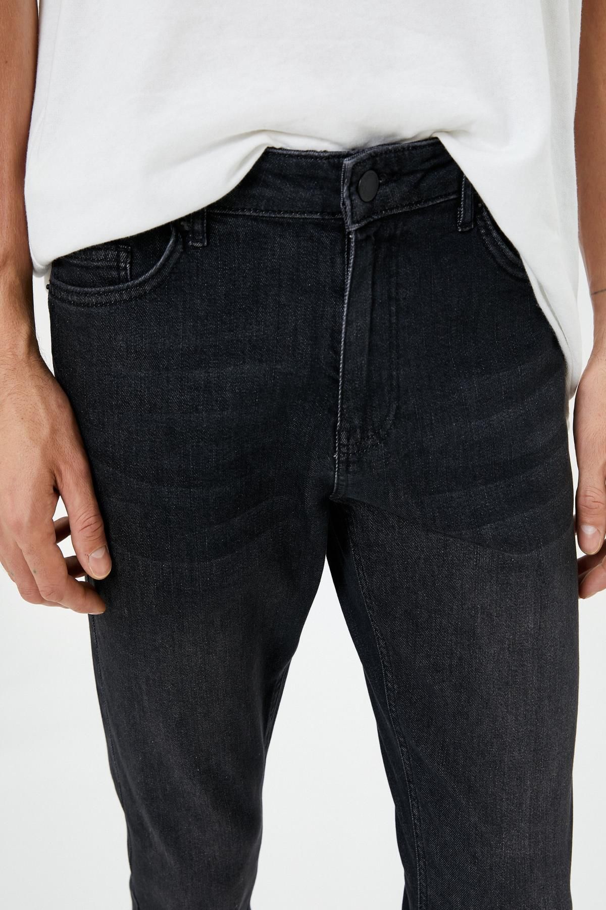 Koton شلوار جین مشکی مردانه