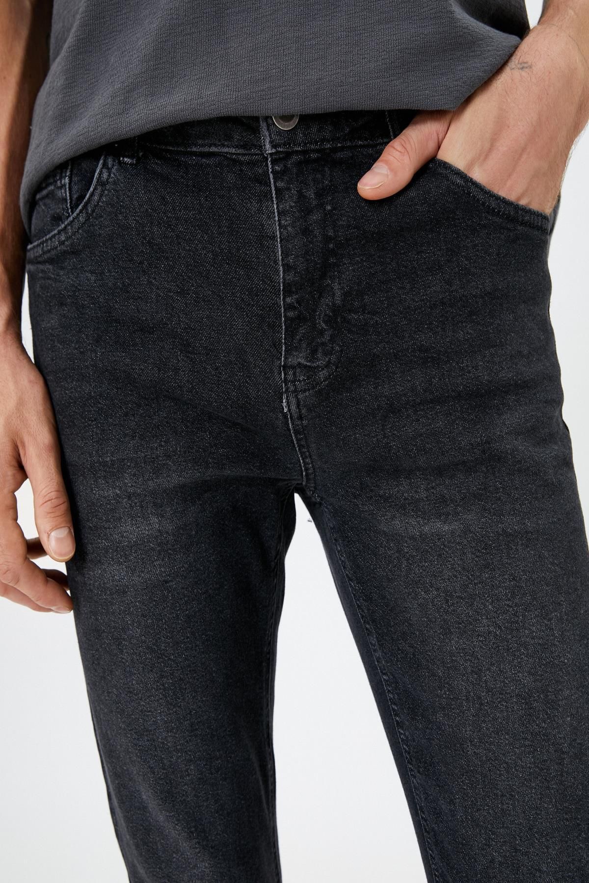 Koton لباس مردانه شلوار جین مشکی