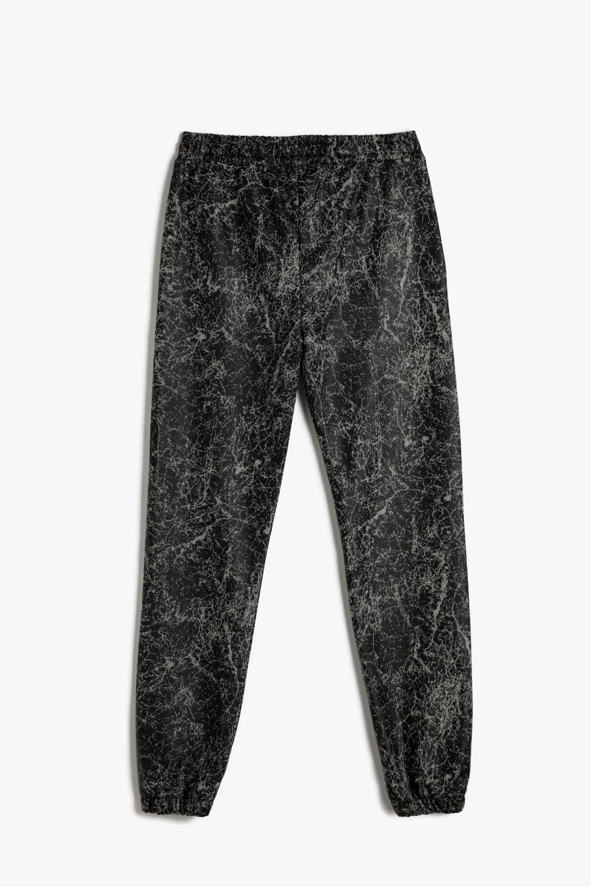 Koton-Graue gemusterte Jogginghose für Damen 2