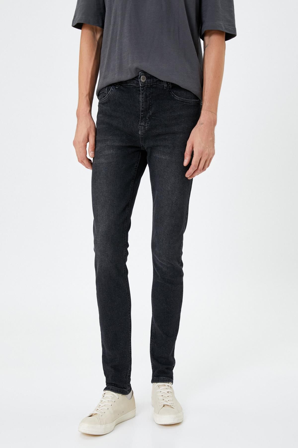 Koton لباس مردانه شلوار جین مشکی