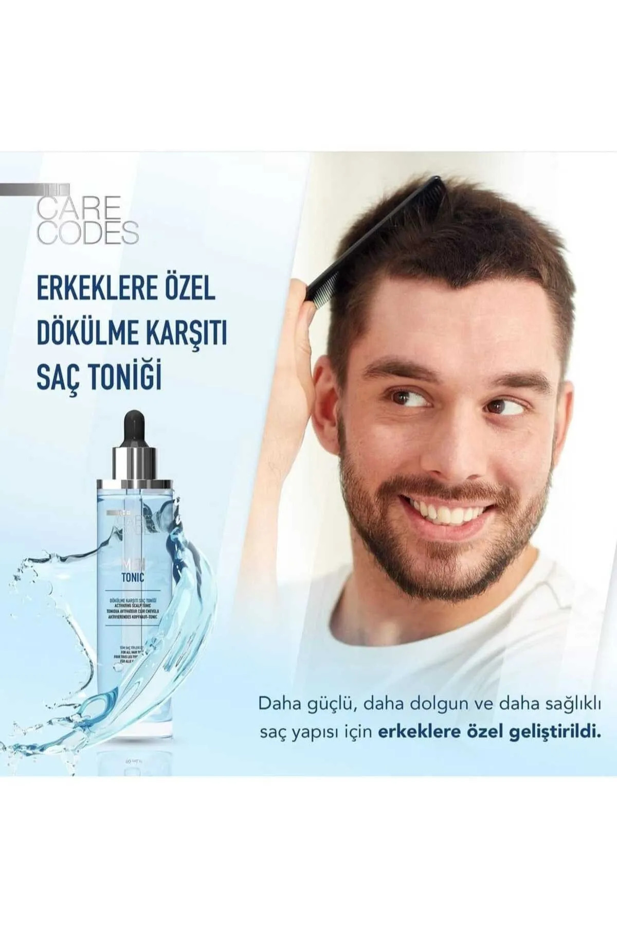 Biotin ve Kafein içerikli dökülme önleyici saç toniği 90 ml — TONİK — تصویر 1 از 3
