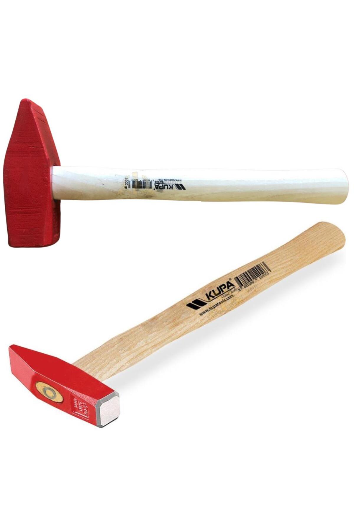 Kupa Ahşap Saplı Tesviyeci Çelik Çekiç 2000 gr.