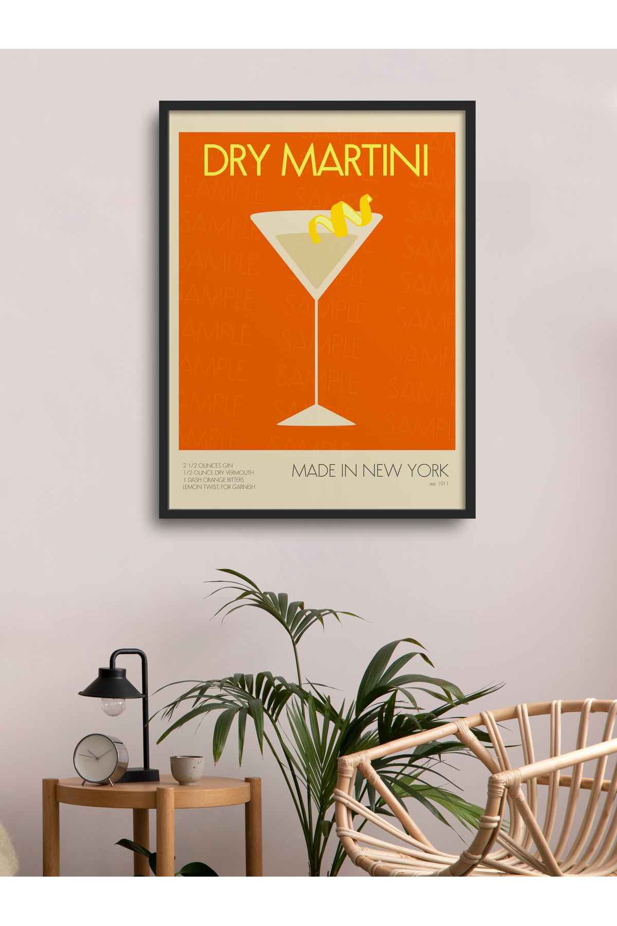 HOMEPACK Pictură Într-un Singur Cadru Cocktail Series Modern Poster Painting - 18 x 23