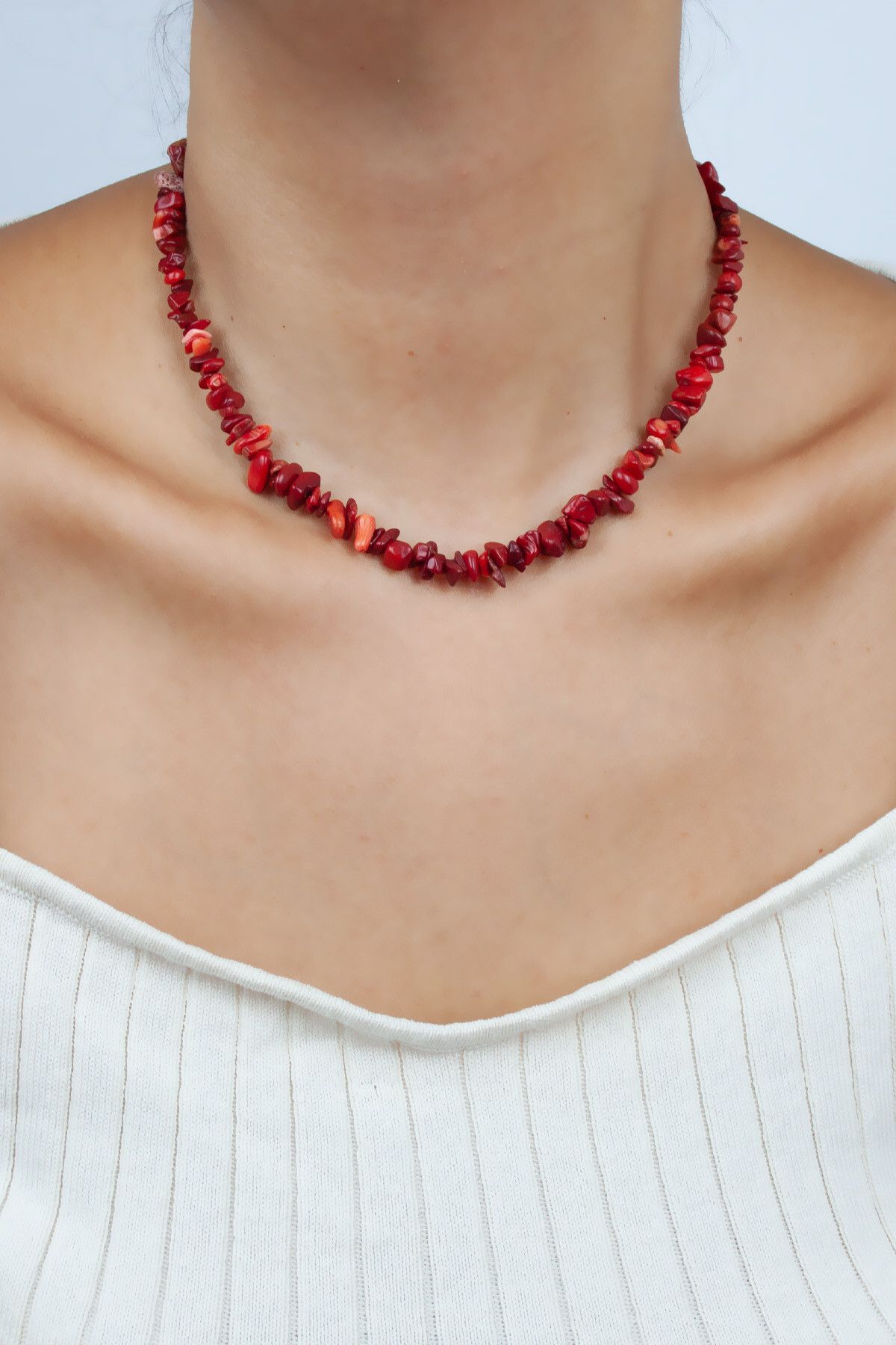 Coral stone necklace design shop