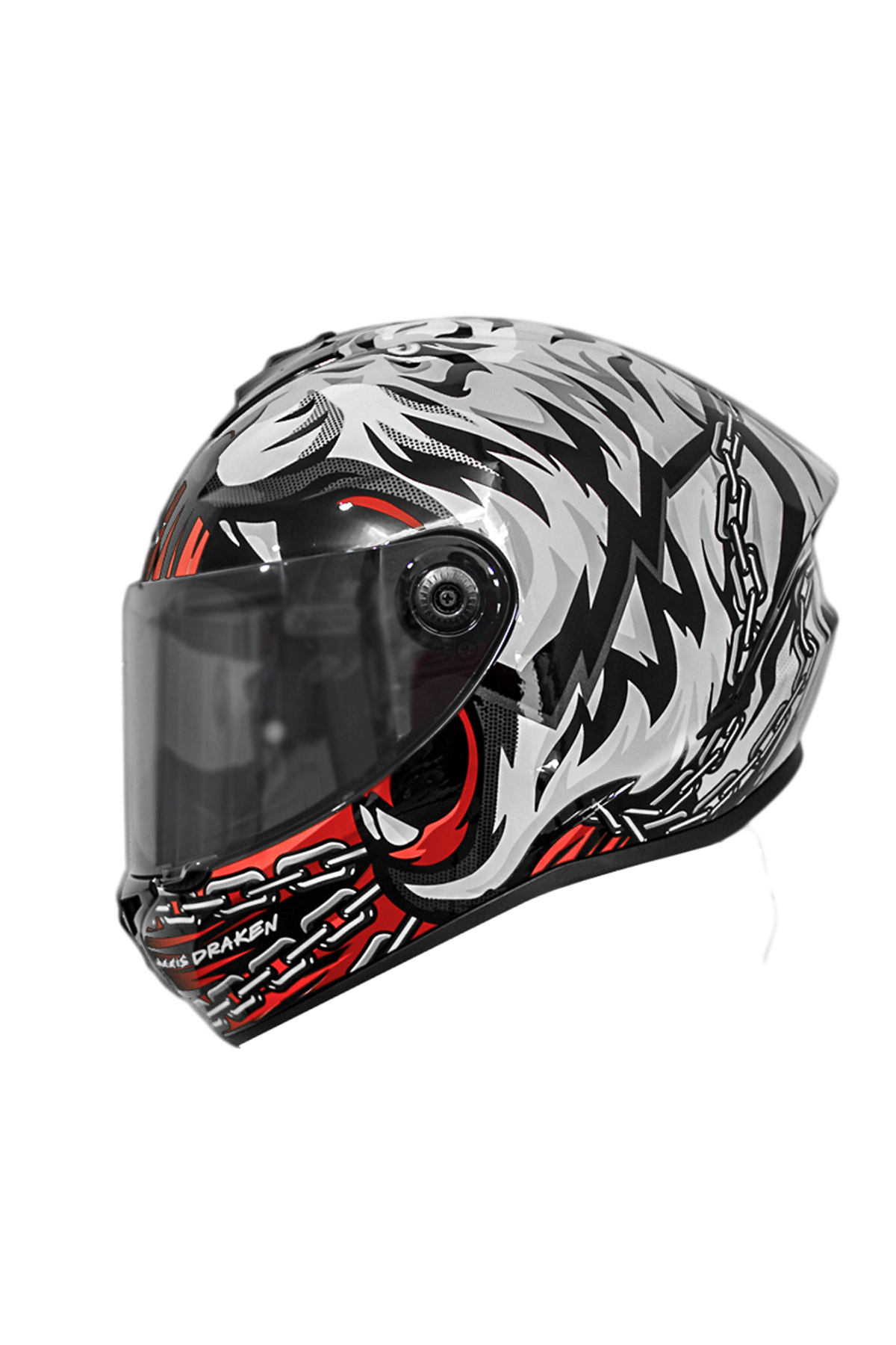Axxis Draken S Roar B5 Matt Red Kapalı Motosiklet Kaskı + Yedek