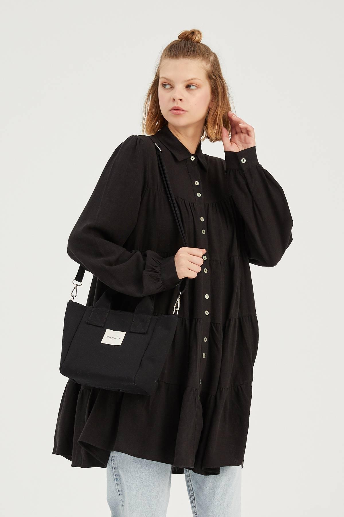 Manuka-Black Std Mini Canvas Bag - Classic Design 5