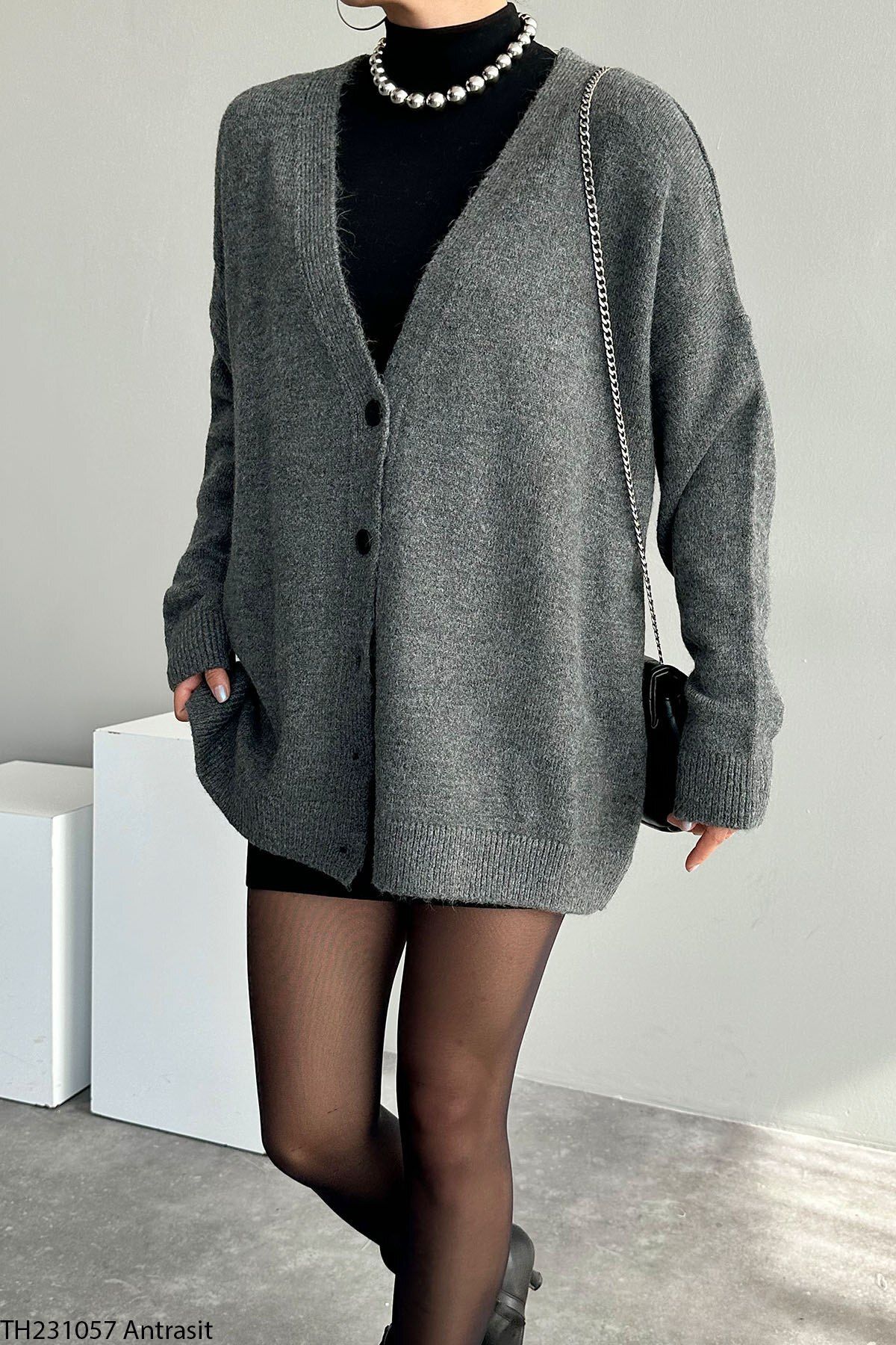 Grey cardigan outlet