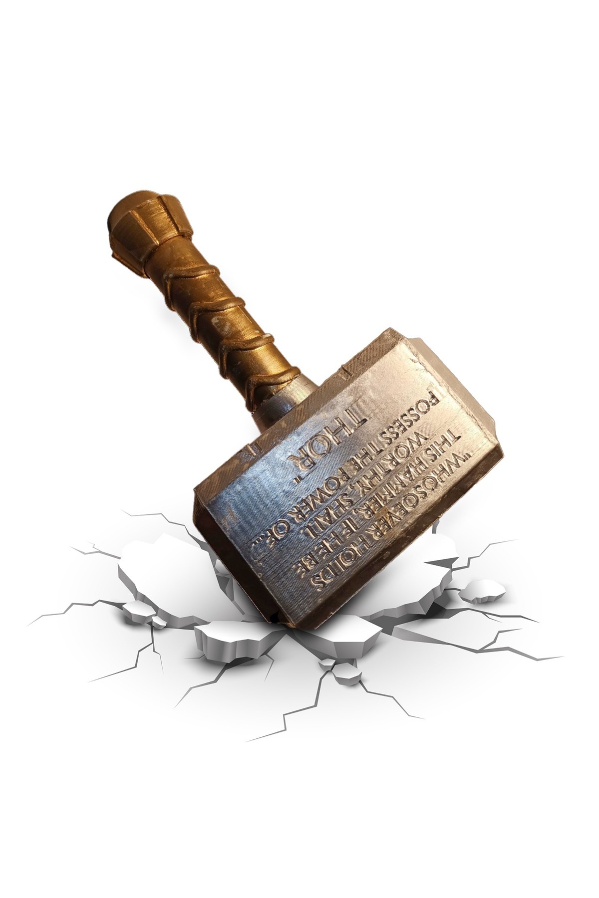 Thor'un Çekici Mjolnir Marvel Koleksiyonluk Büyük Boy 25x15cm Figür