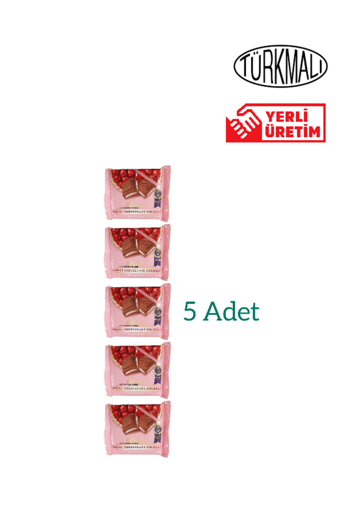 Buono ÇİLEKLİ CHEESECAKE DOLGULU ÇİKOLATA 100 GR 5 Lİ PAKET