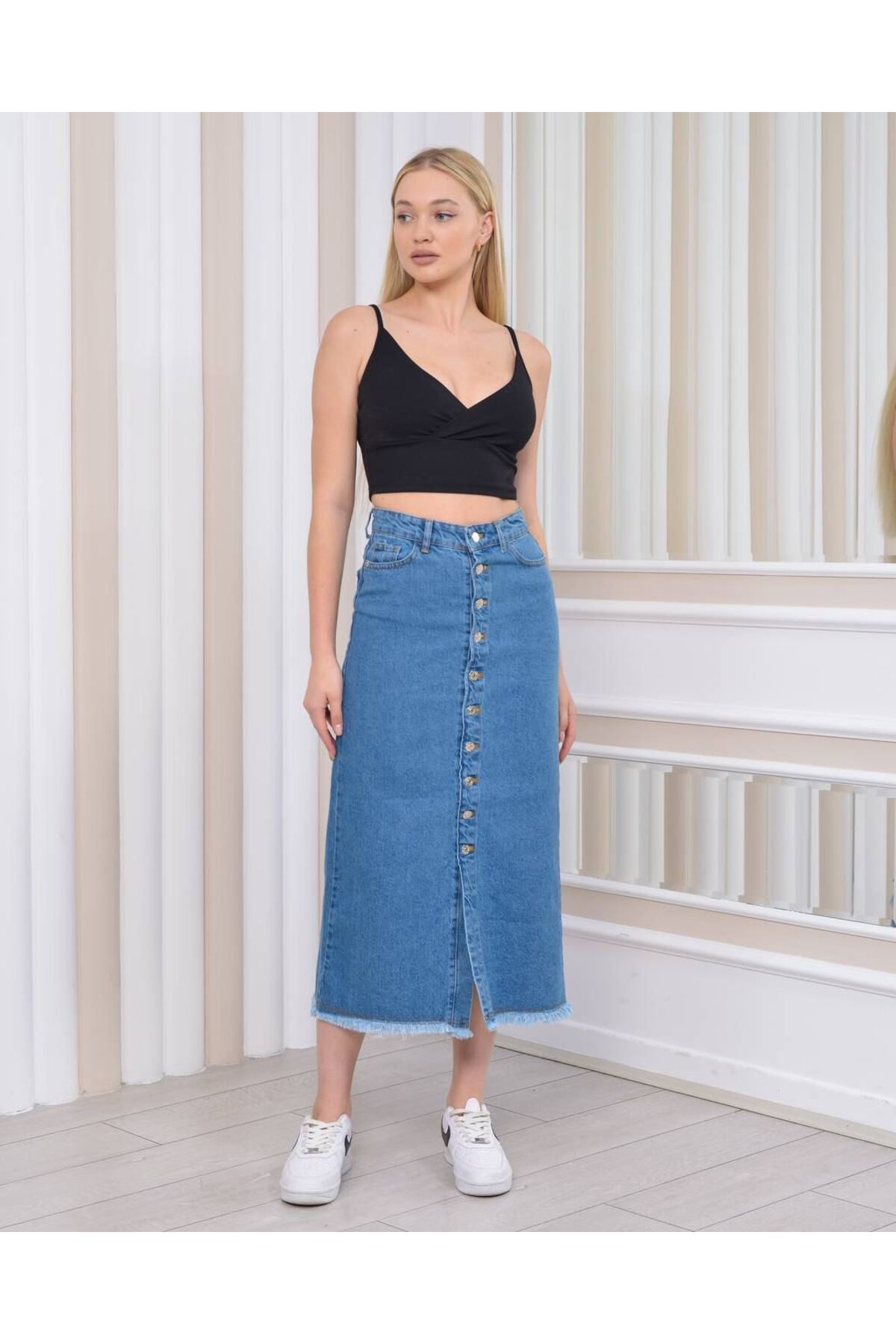 Viola Black Jeans KADIN MAVİ UZUN KOT ETEK Fiyatı, Yorumları Trendyol