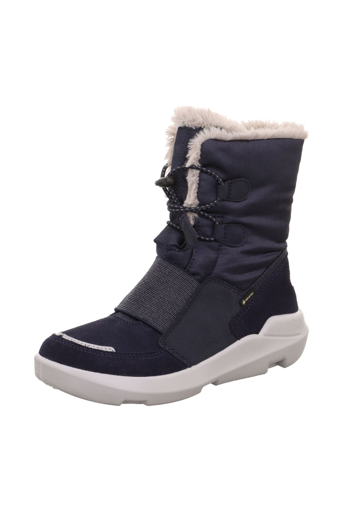 جیر Gore-Tex دخترانه آبی سرمه ای + چرم + چکمه های پارچه ای برفی TWILIGHT 1-000154-8020-1 سایز: 34 Superfit