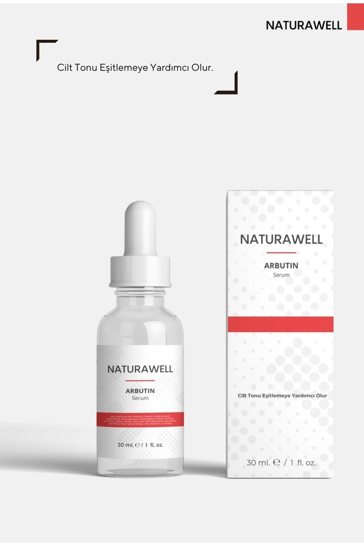 سرم آربوتین 2% هیالورونیک اسید 30 میلی لیتر Naturawell