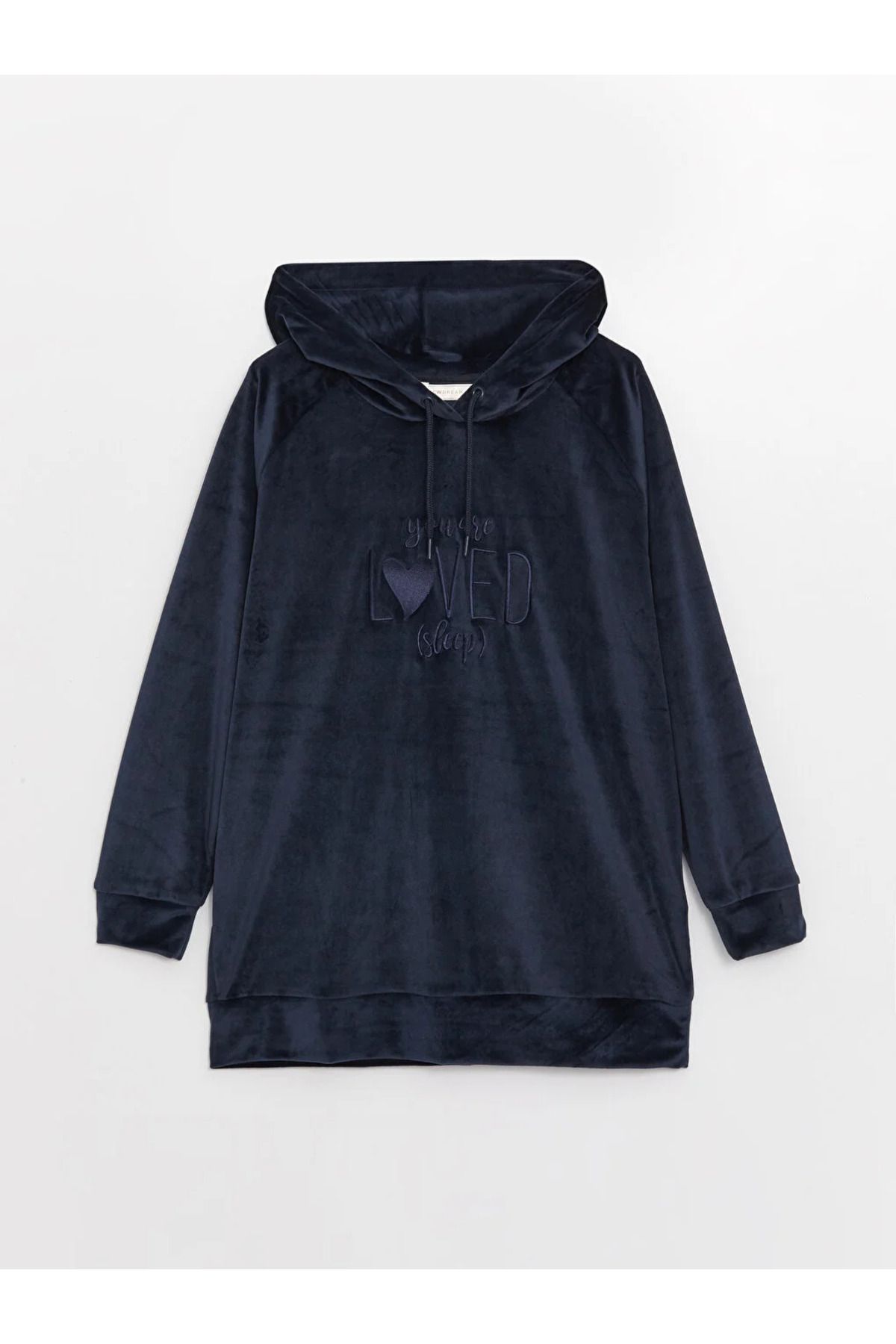 LC Waikiki WOMEN S HOODED VELVET PAJAMA TOP Trendyol