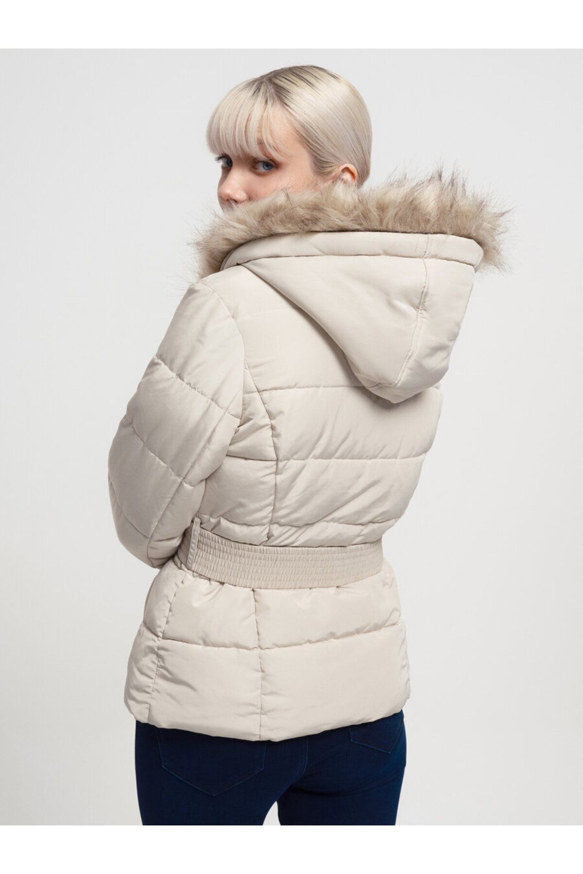 Loft faux fur store jacket