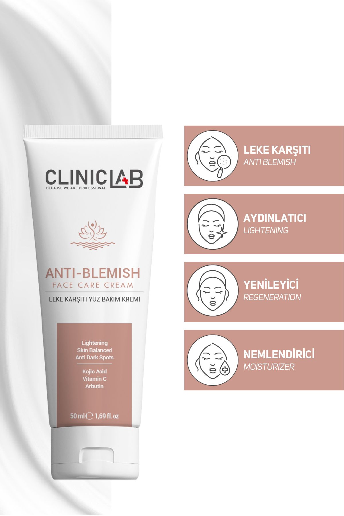 کرم مراقبت از صورت ضد لک 50 میلی لیتر Cliniclab
