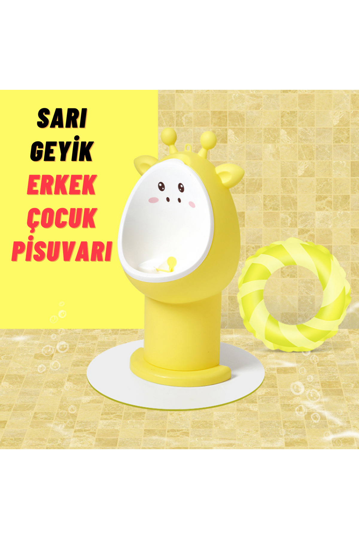 DEKOHOP Erkek Çocuk 1-6 Yaş Tuvalet Eğitimi Eğlenceli Duvar Askılı Pisuvar