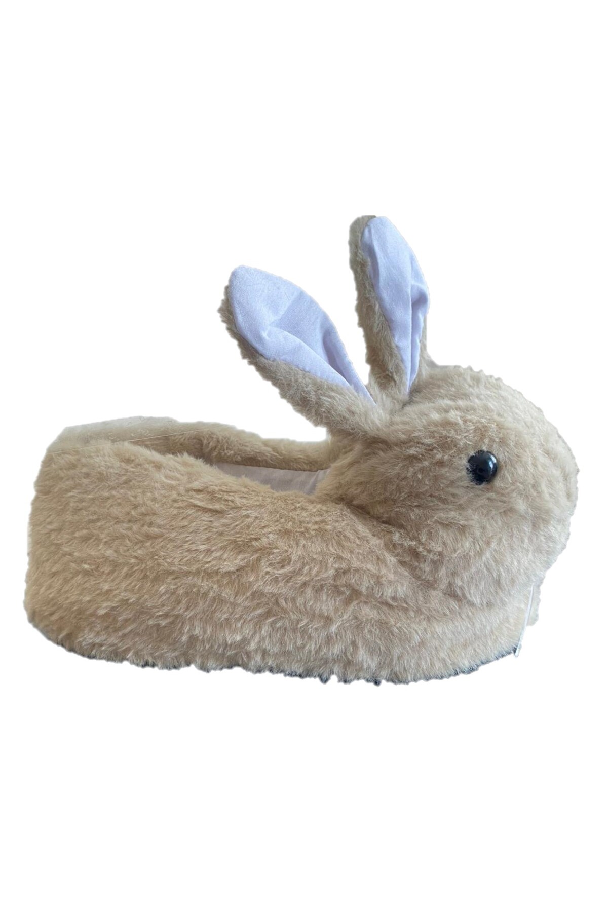 VASKONİ Panduf Unisex Tavşan Figürlü Kışlık Rahat Peluş Ev Terliği görsel 4