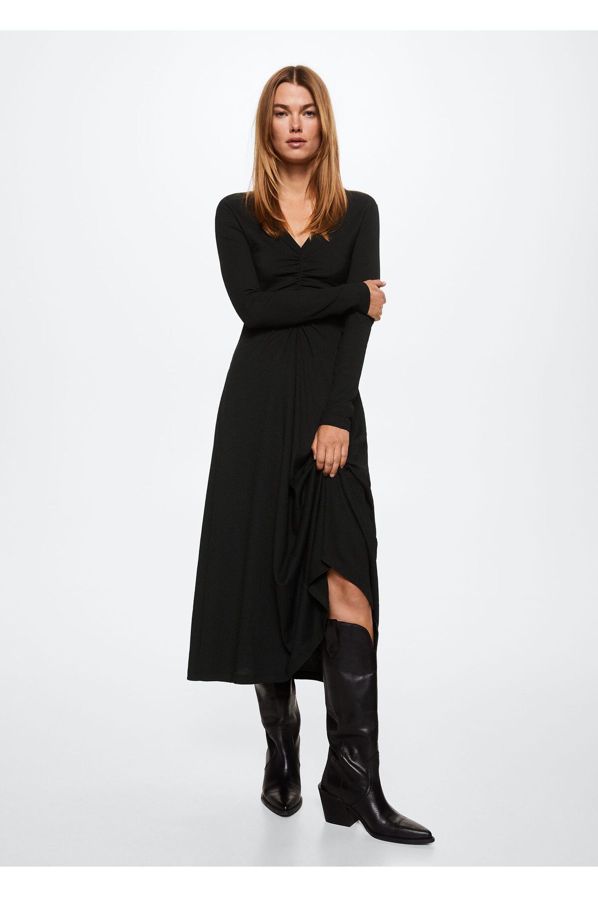 MANGO 37044066 Dresses and jumpsuits Black Trendyol