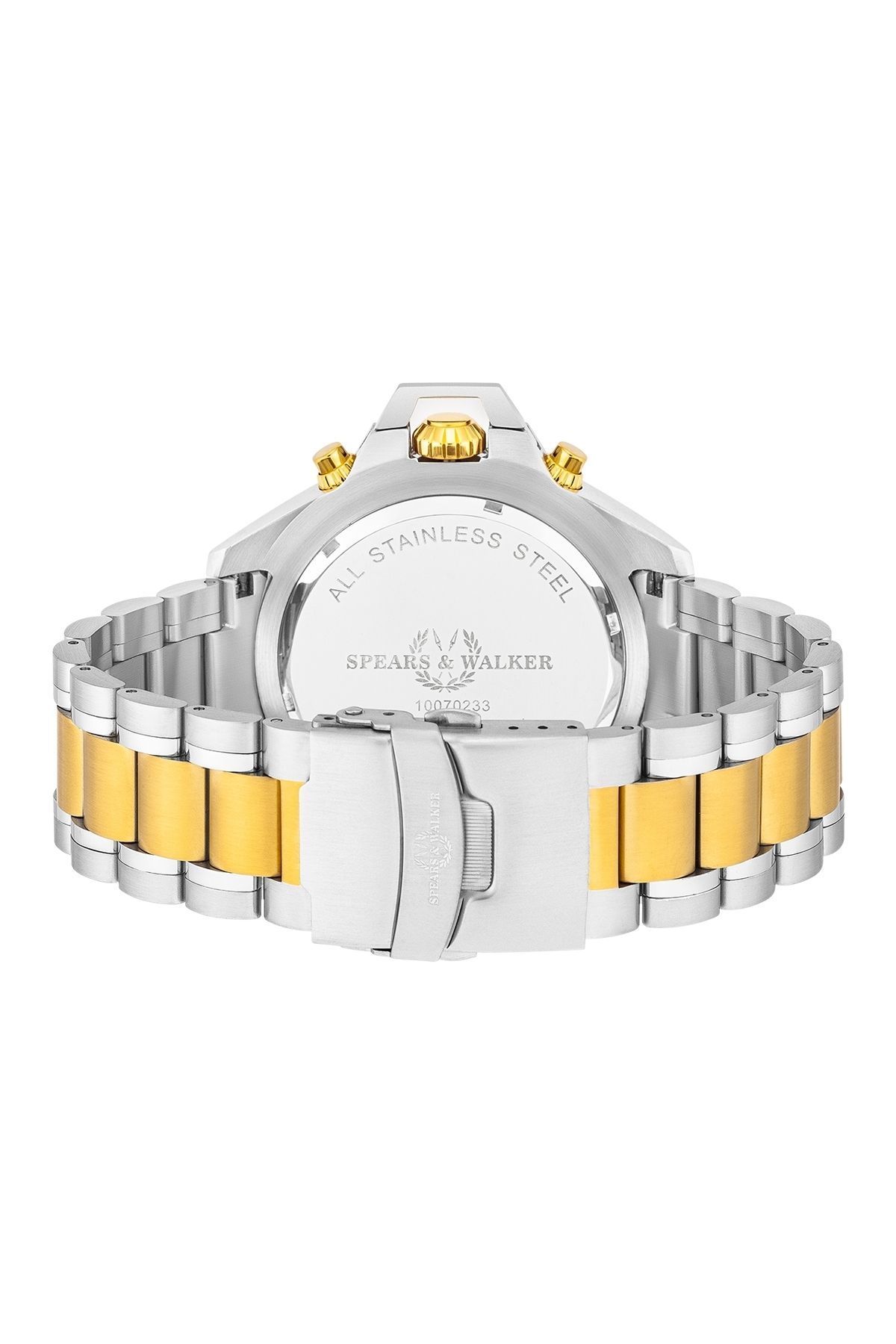 Spears & Walker-Quarzuhr Herren Quarzuhr silber/gelbgold Edelstahl silber/gelbgold 4