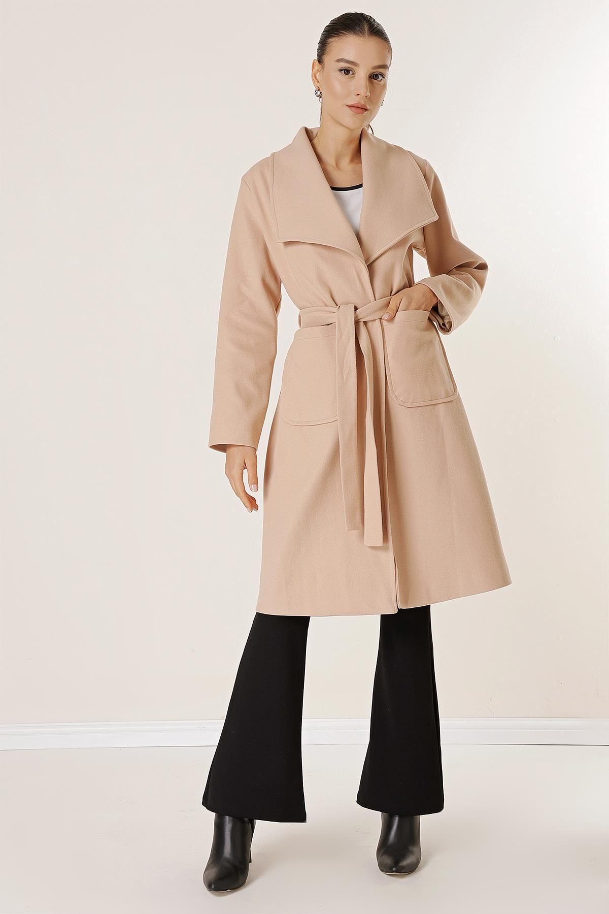 Cashmere top coat petite