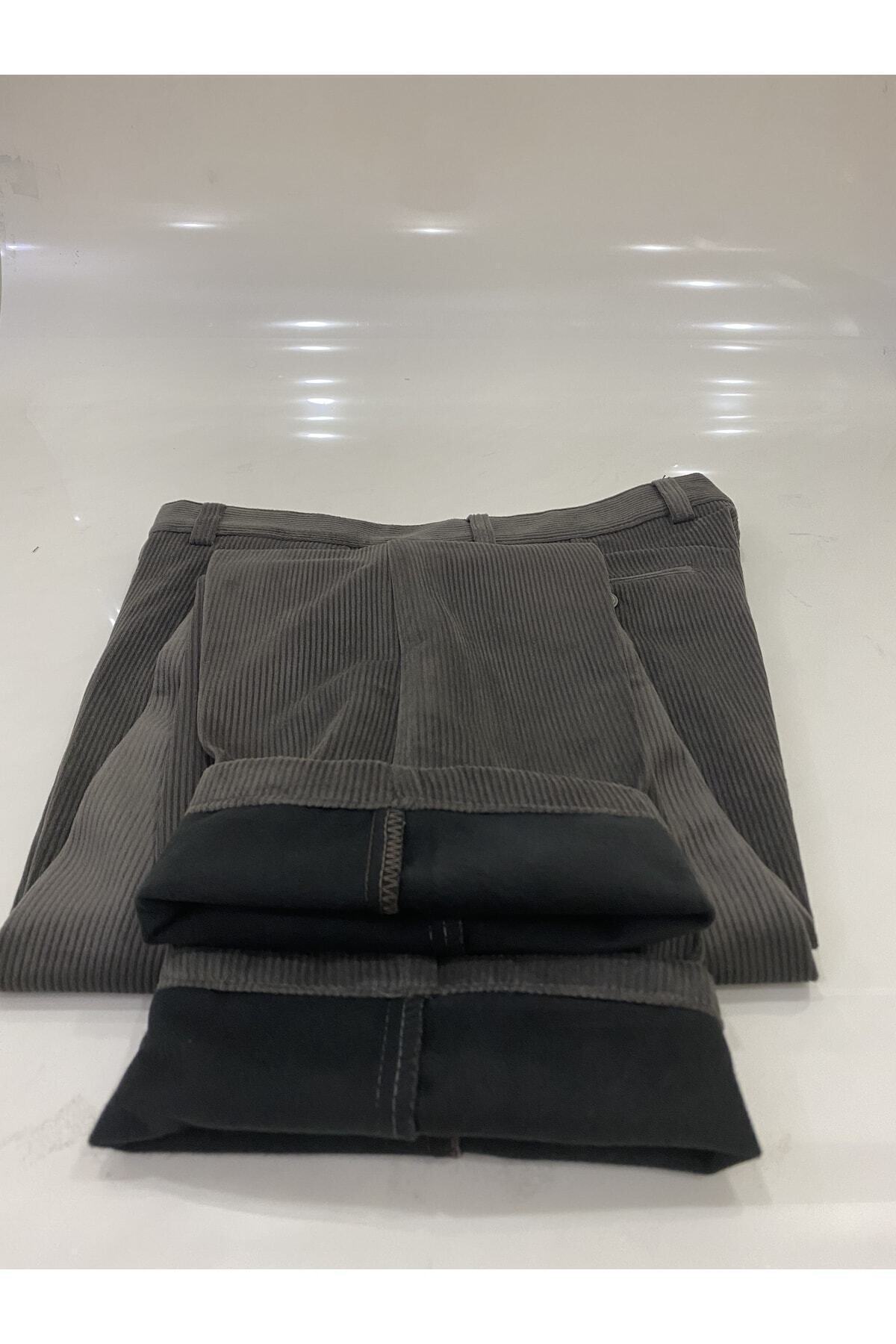 Men's Casual Cut Winter Fleece High Quality Velvet Pants Dad Full WINTER THICK