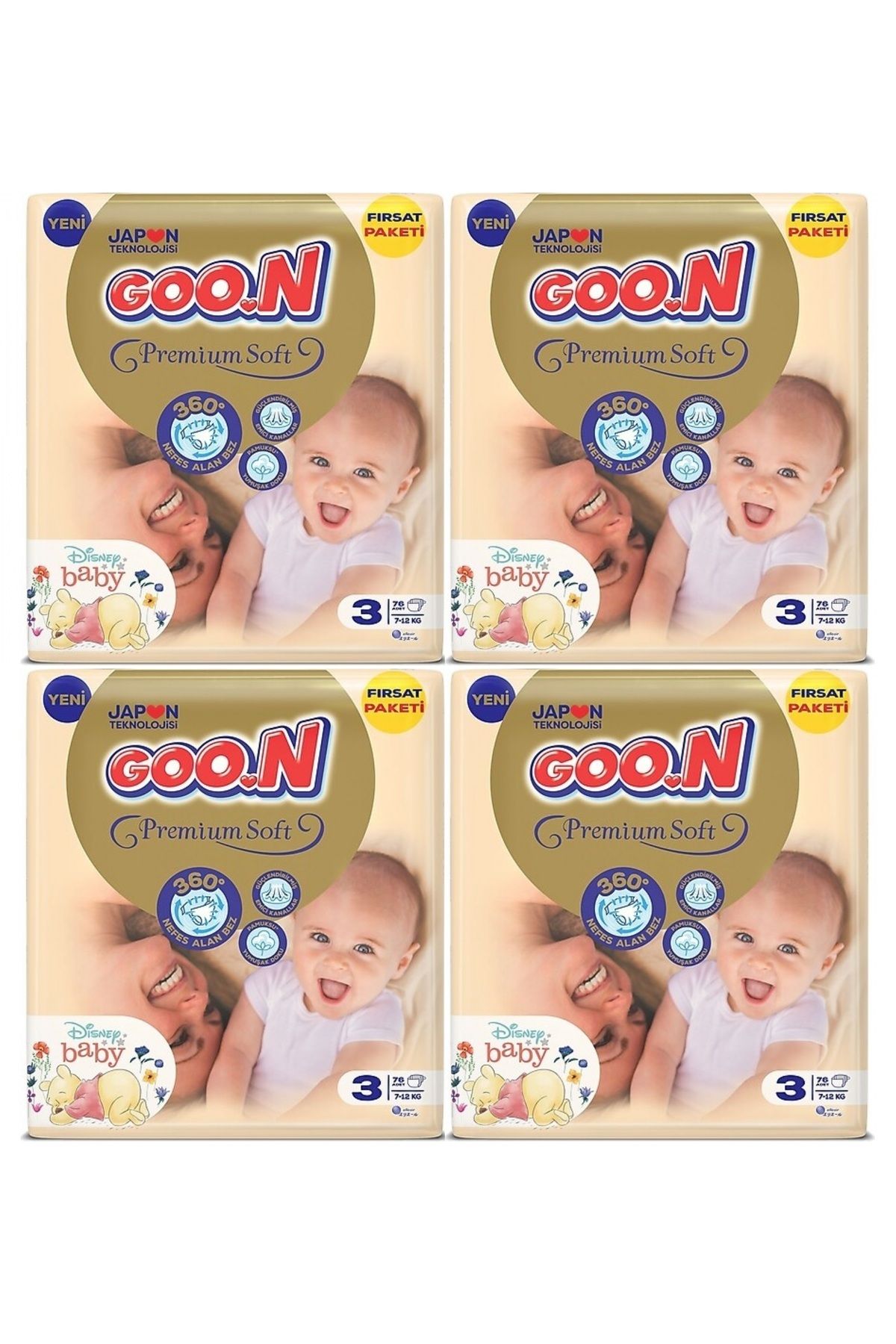 Goo.n Goon Premium Soft 3 Beden 7-12 KG 304 Adet