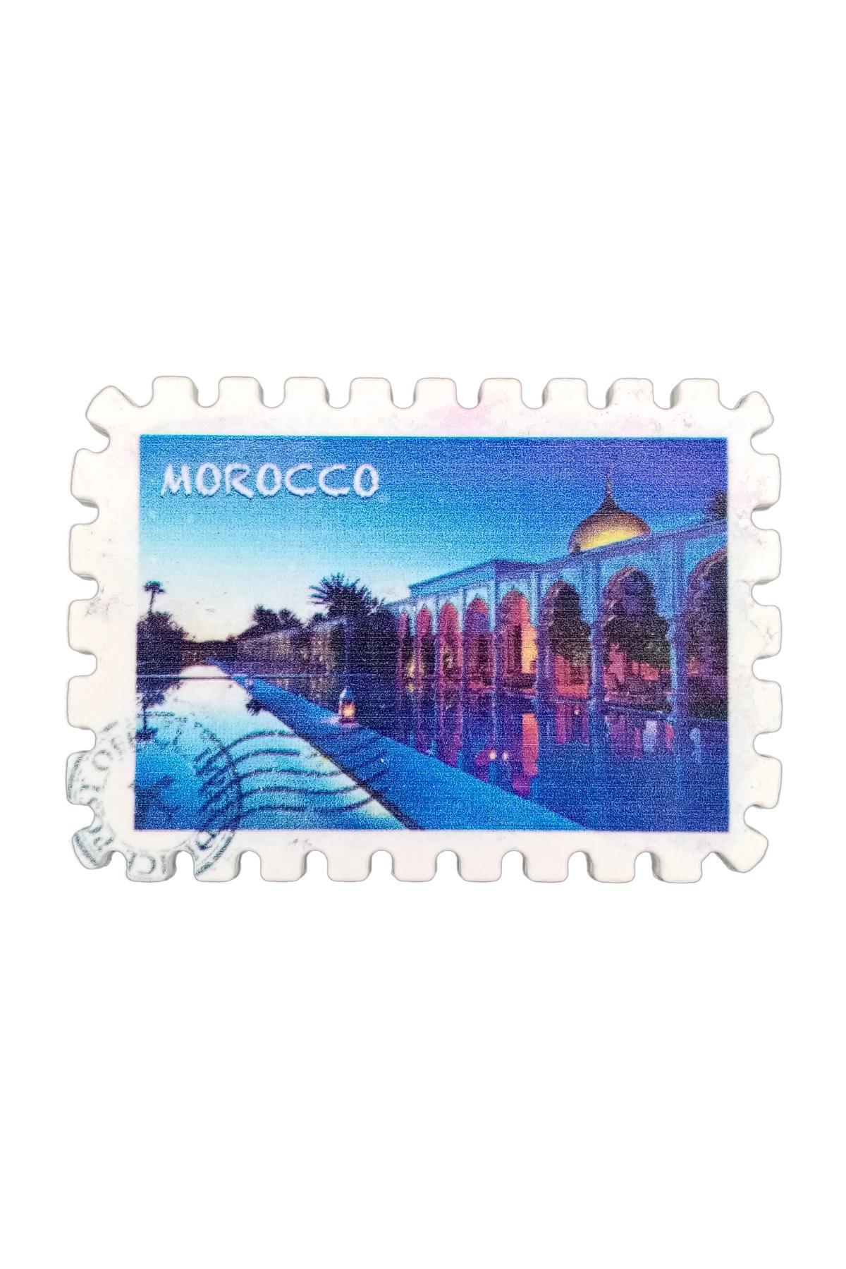 Morocco Themed Stamp Magnet
