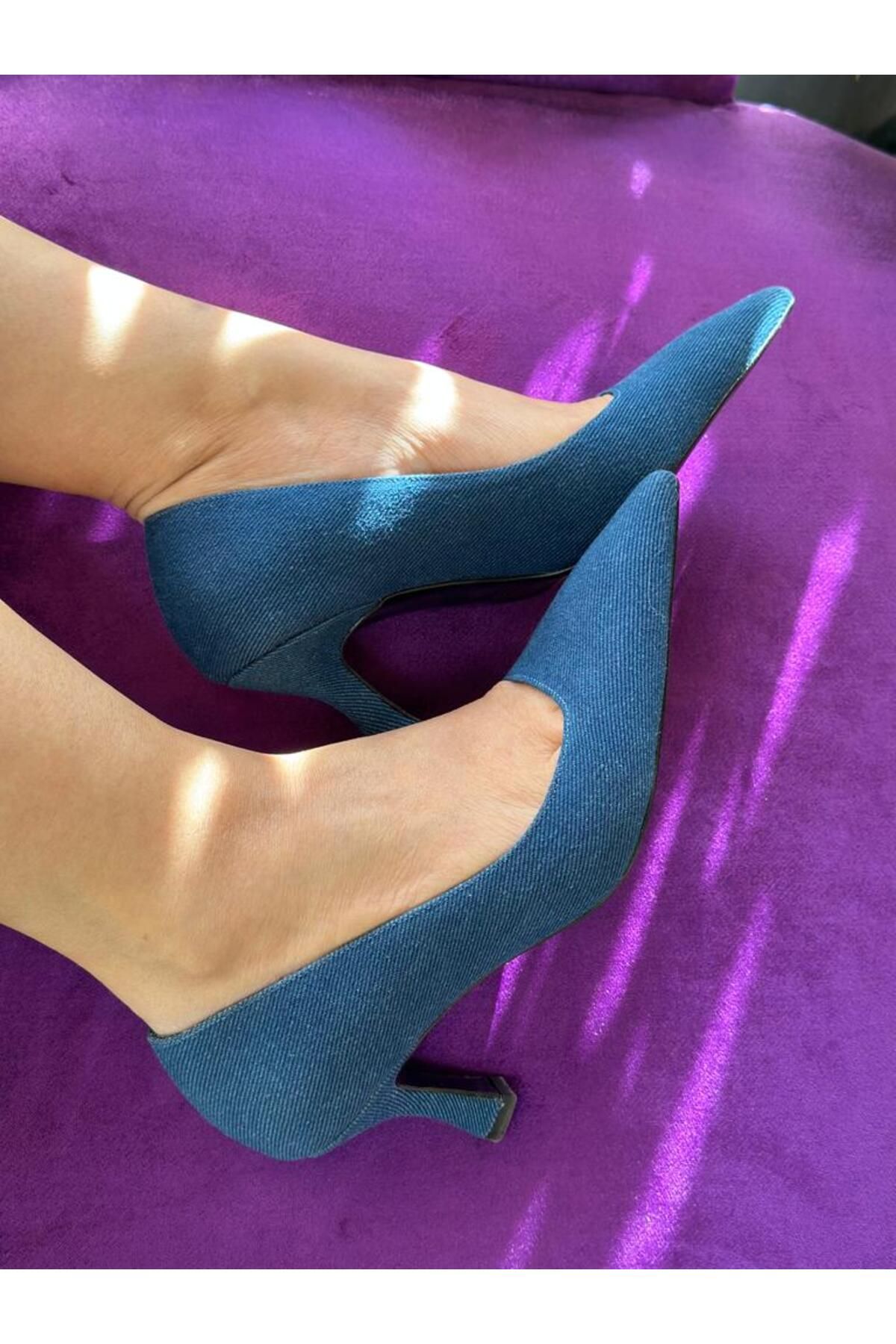 Purple Pumps Dark blue Stiletto Heels Trendyol