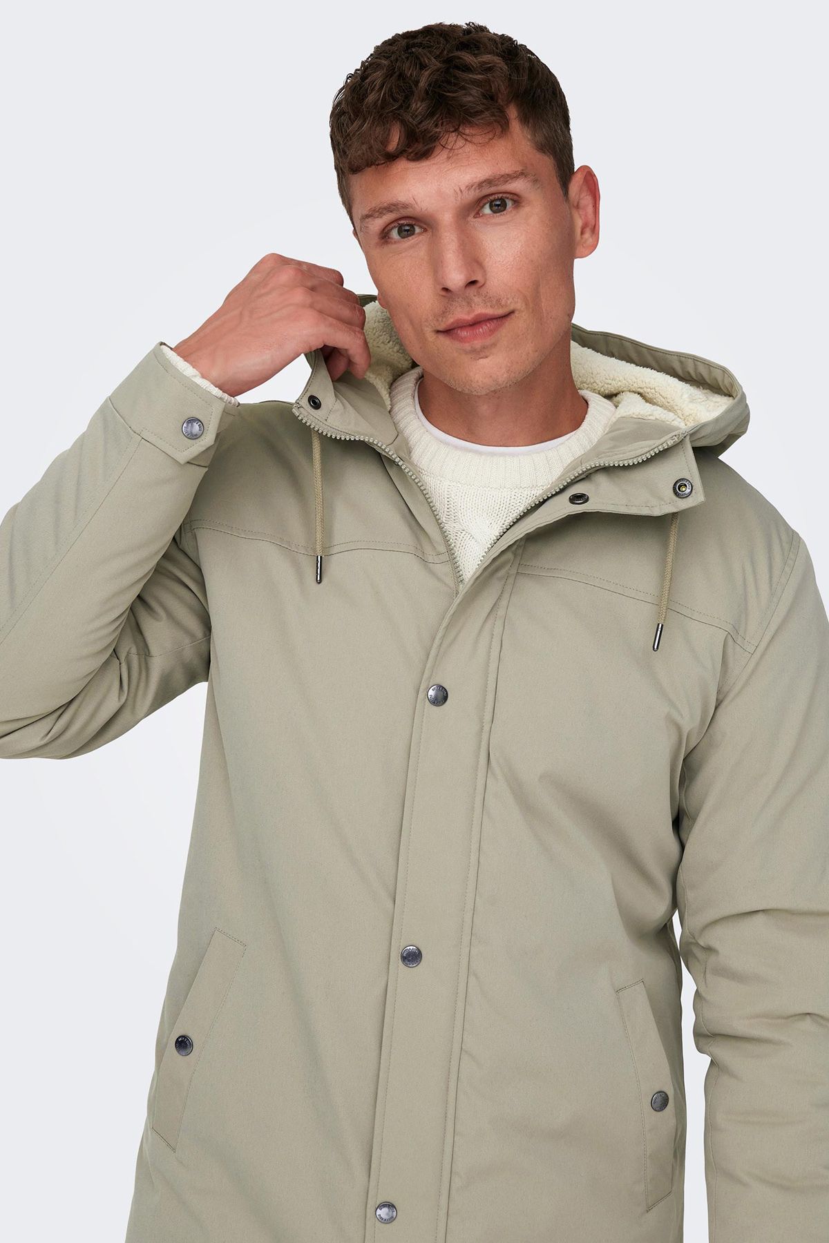 Only & Sons مدل PARKA مردانه کلاهدار فیت منظم 22025690