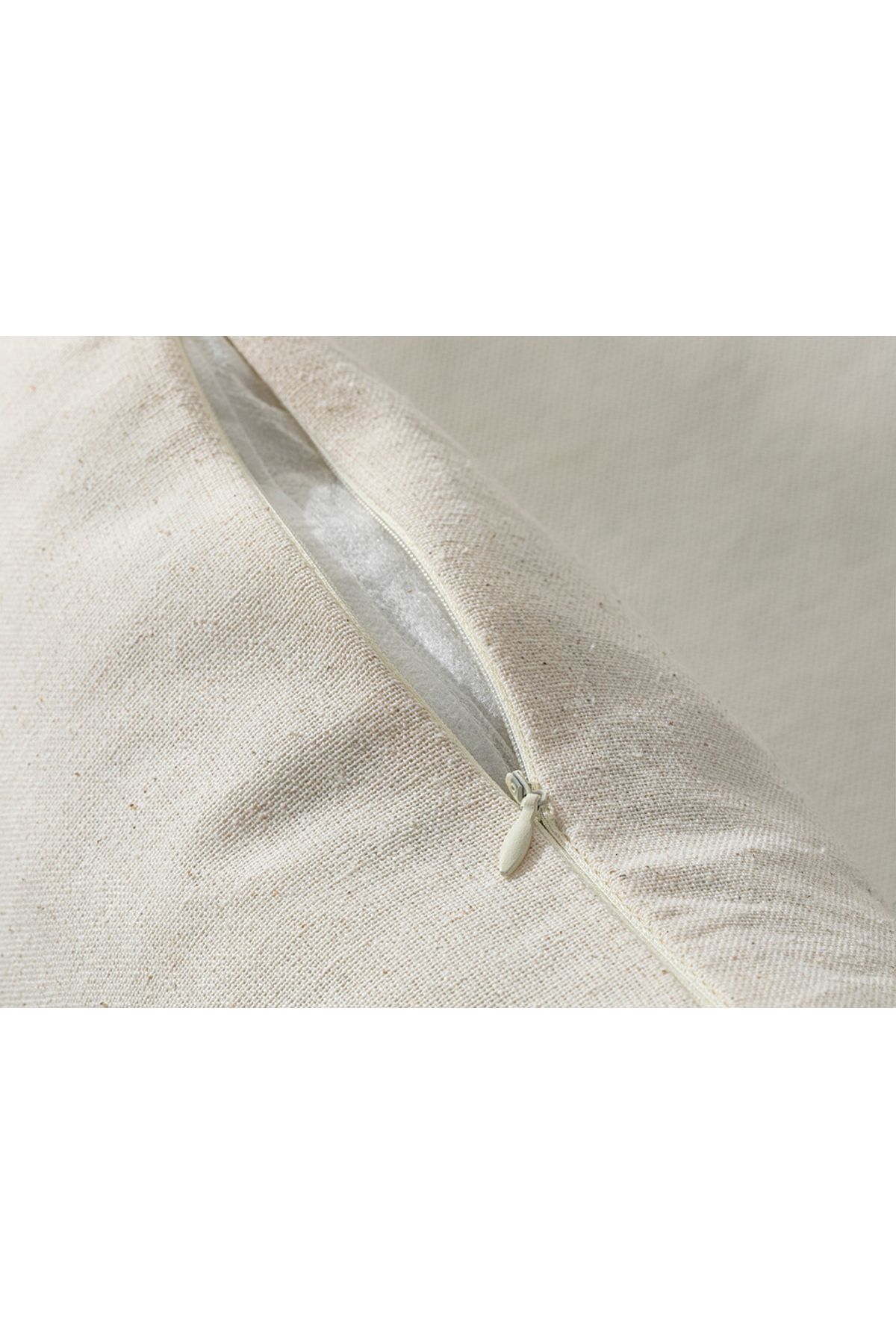 English Home-Luna Punch - Embroidered Natural Throw Pillow Cover 3