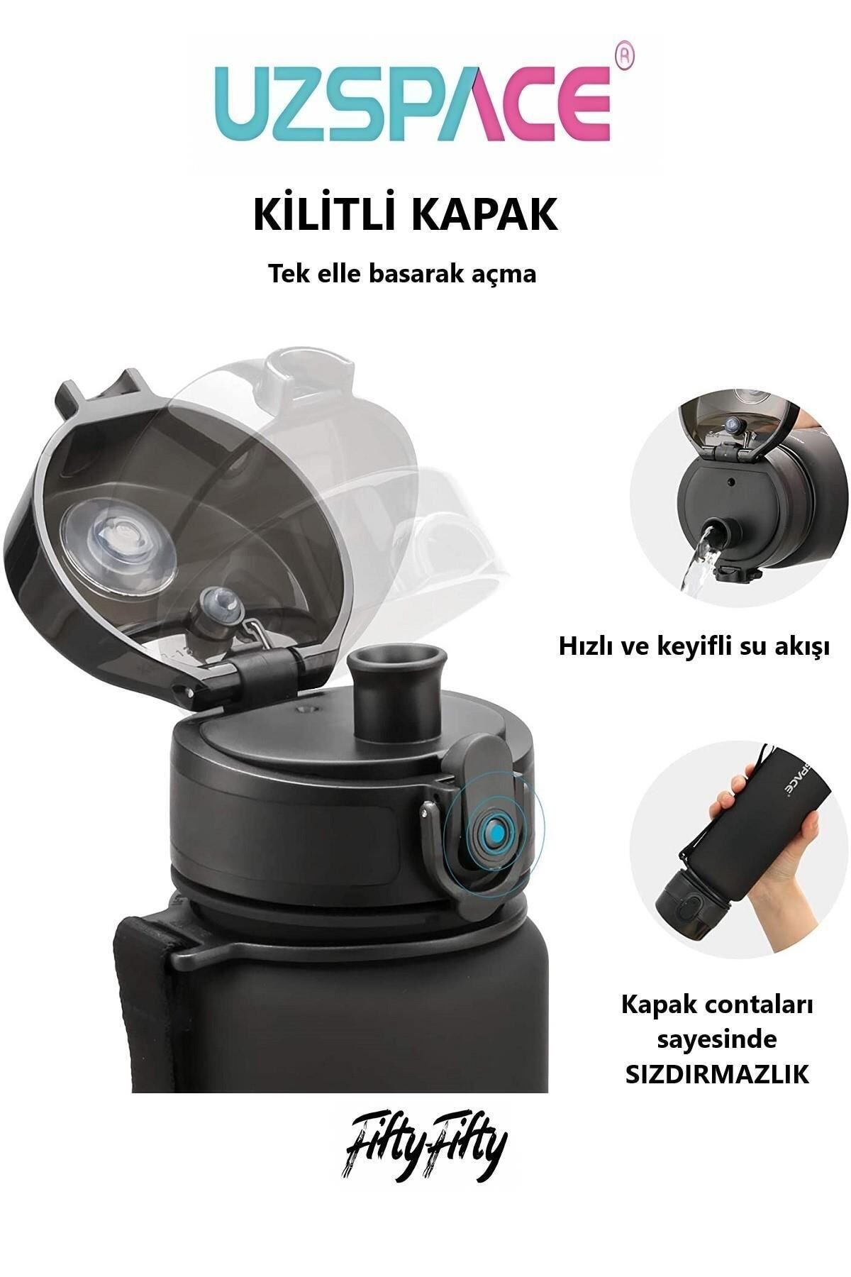 Uzspace-650 Ml 2-Piece Tritan Flask Set in 14 Different Color Options - Fiftyfifty 5