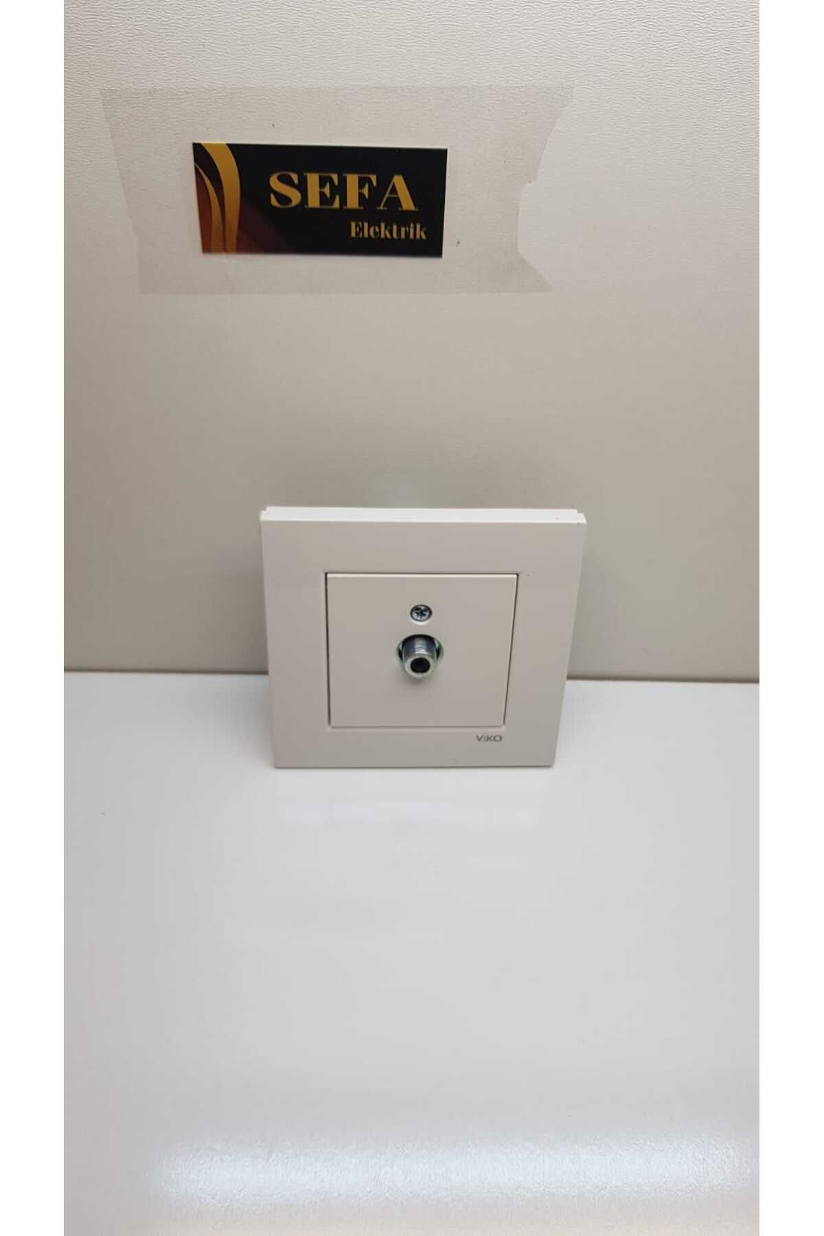 VİKO-White Viko Karre Series - Satellite Socket F with Connector and Frame 4