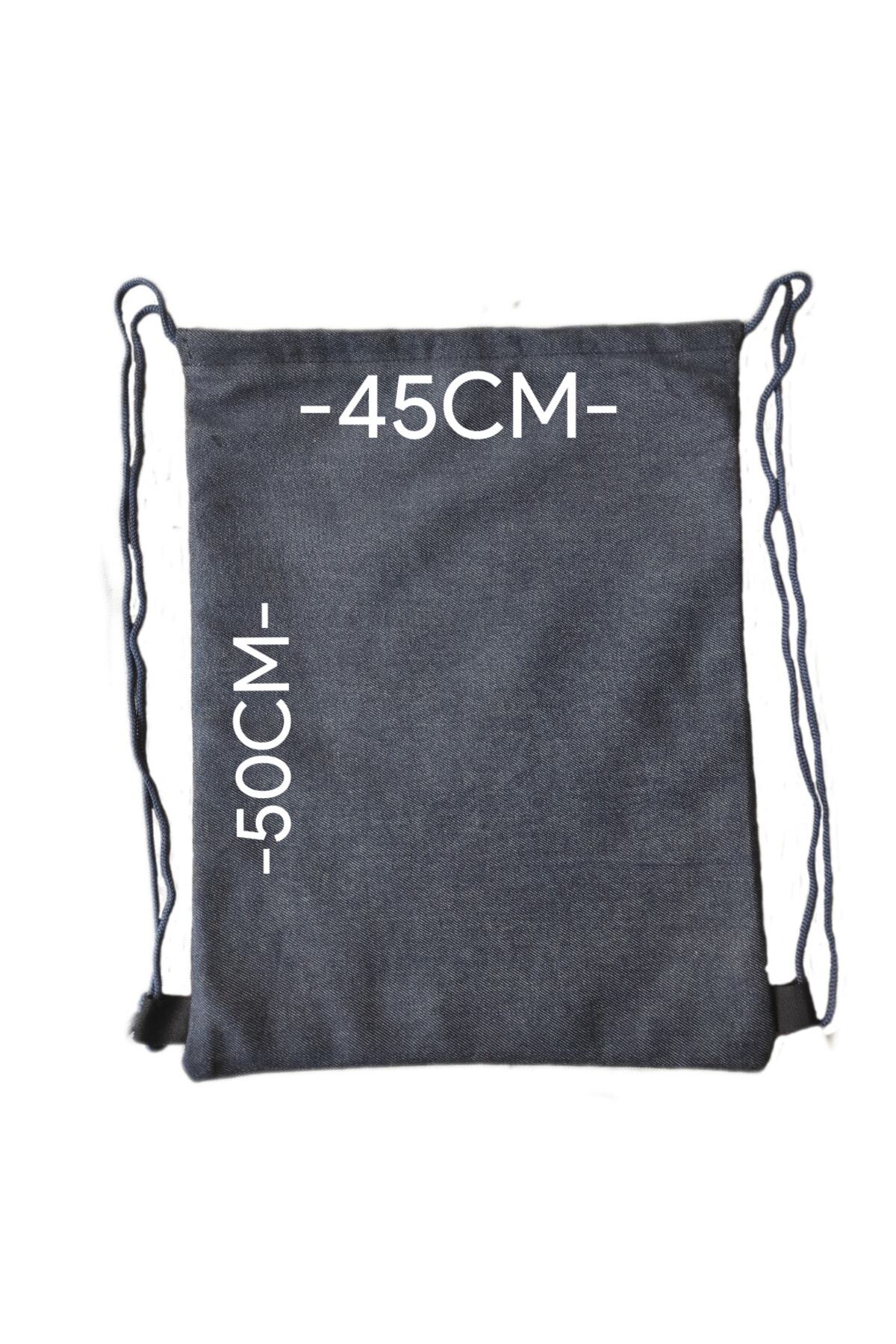 کوله پشتی زنانه آبی سرمه ای SEVBAGS | kot ip büzgülü spor sırt اورجینال - تصویر 2