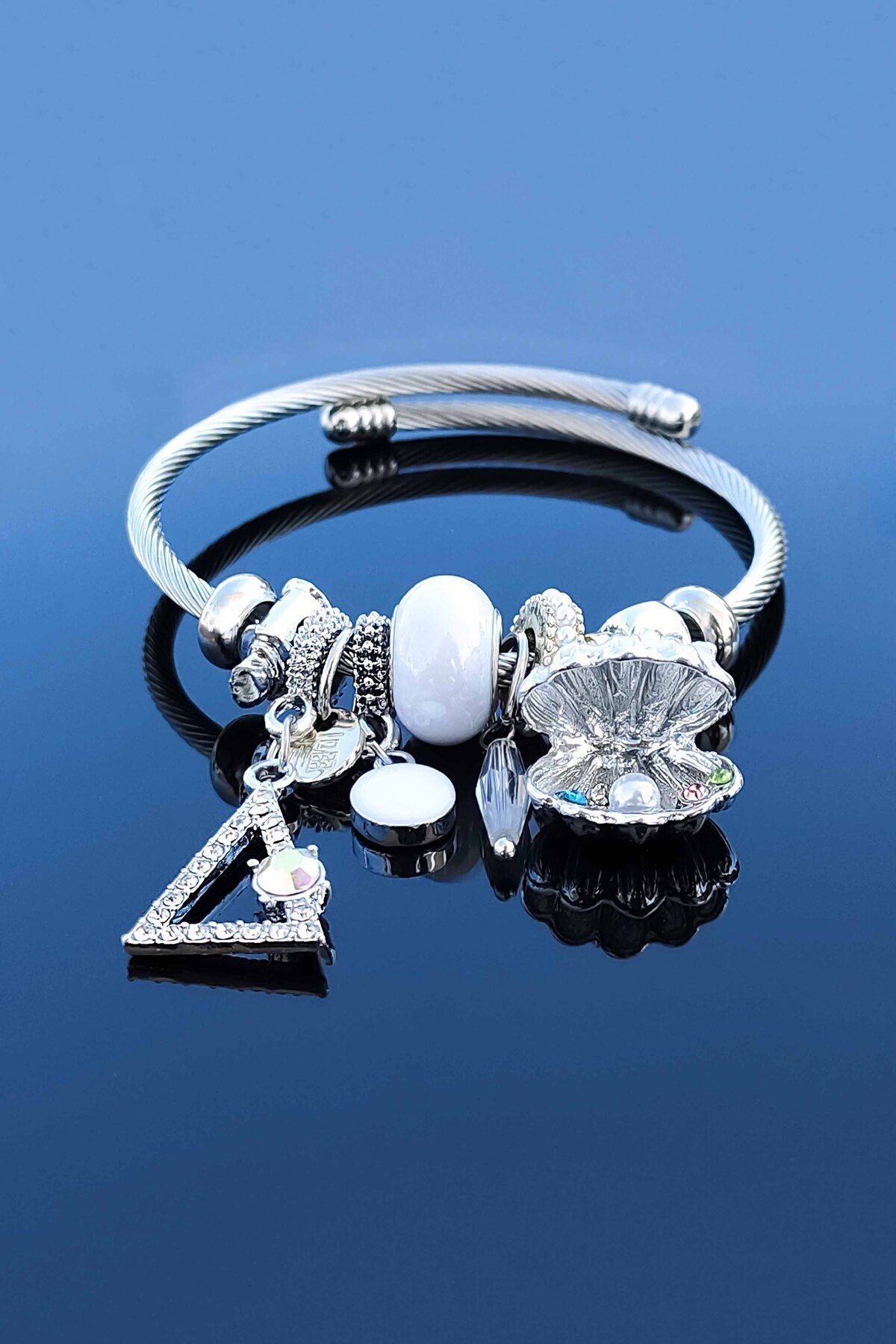 TREND COLLECT ON Women s Silver Stone Oyster Model Tarnish