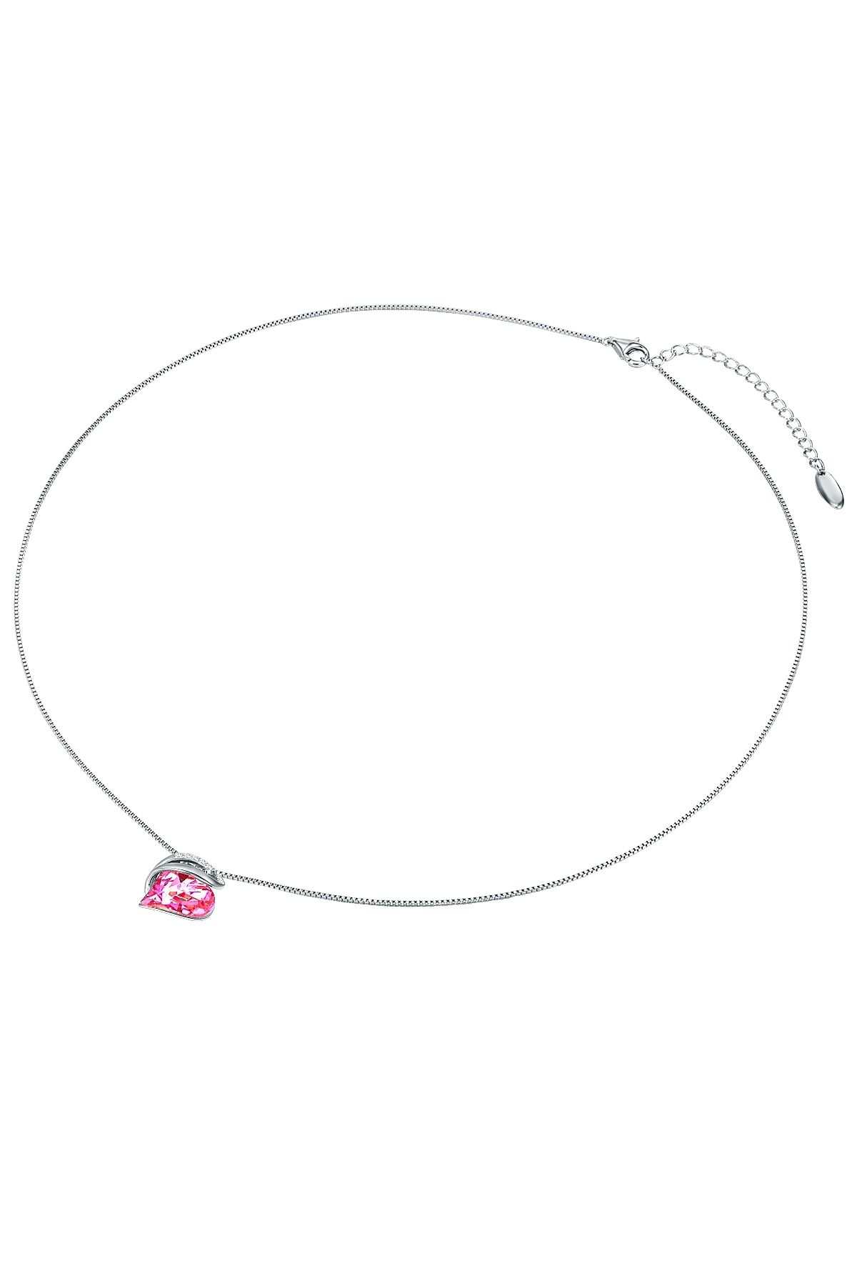 Rafaela Donata-Silberhalskette Kette mit Anhänger Sterling Silber verziert mit Kristallen von Swarovski® Rosa weiß 3
