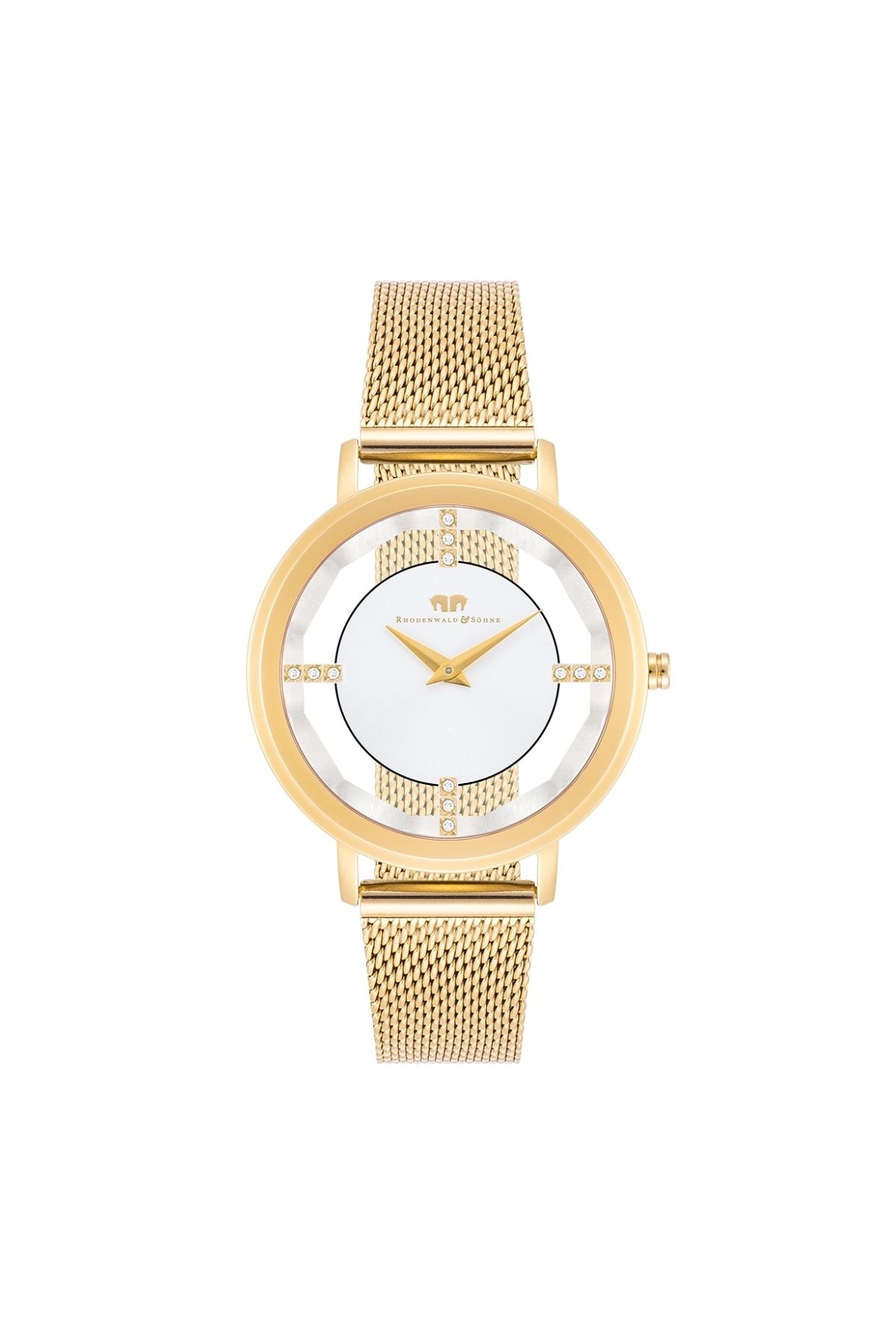 Rhodenwald & Söhne-Quarzuhr Damen Quarzuhr gelbgold Edelstahl gelbgold 1