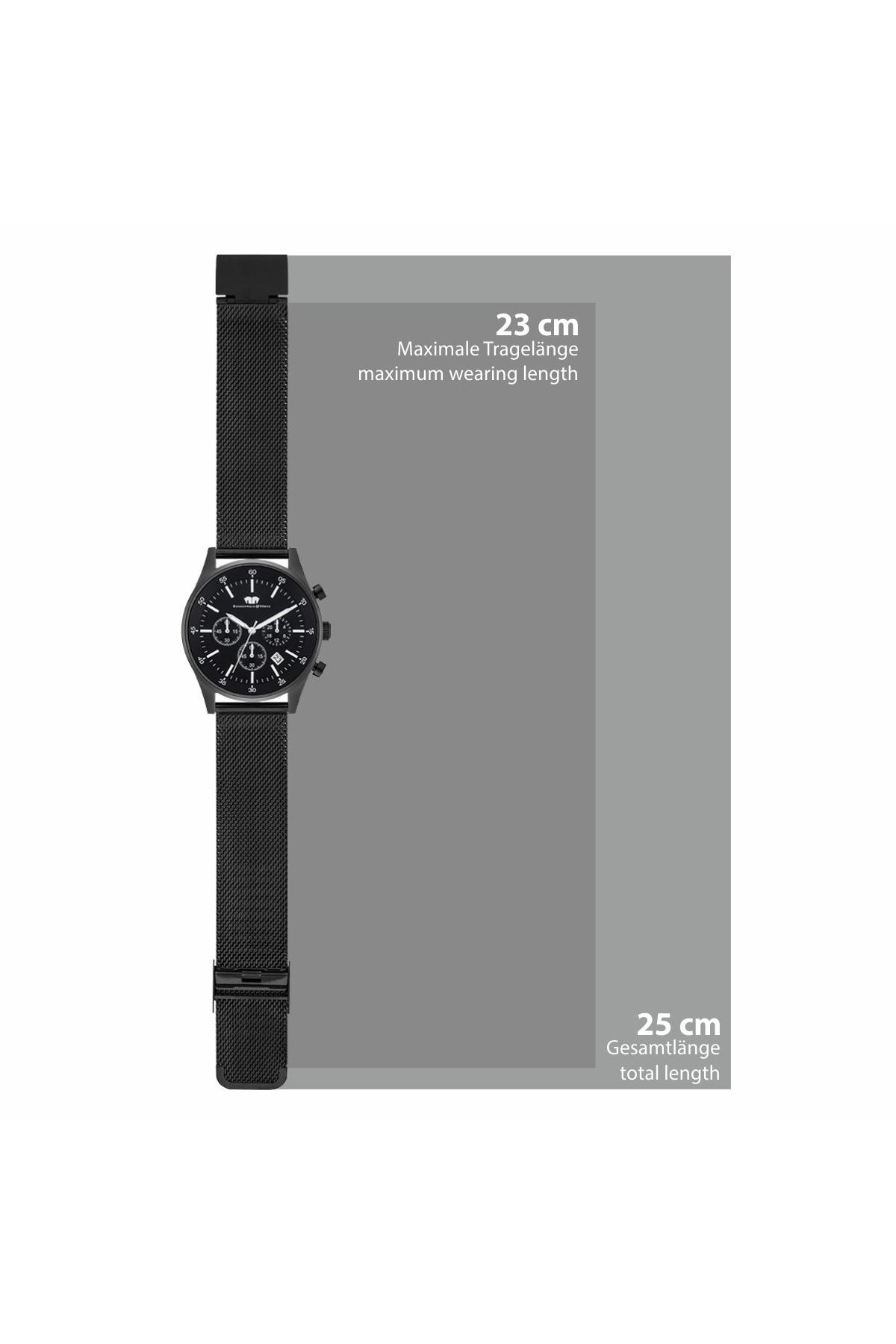 Rhodenwald & Söhne-Kronograf Herren Kronograf schwarz Edelstahl schwarz 7