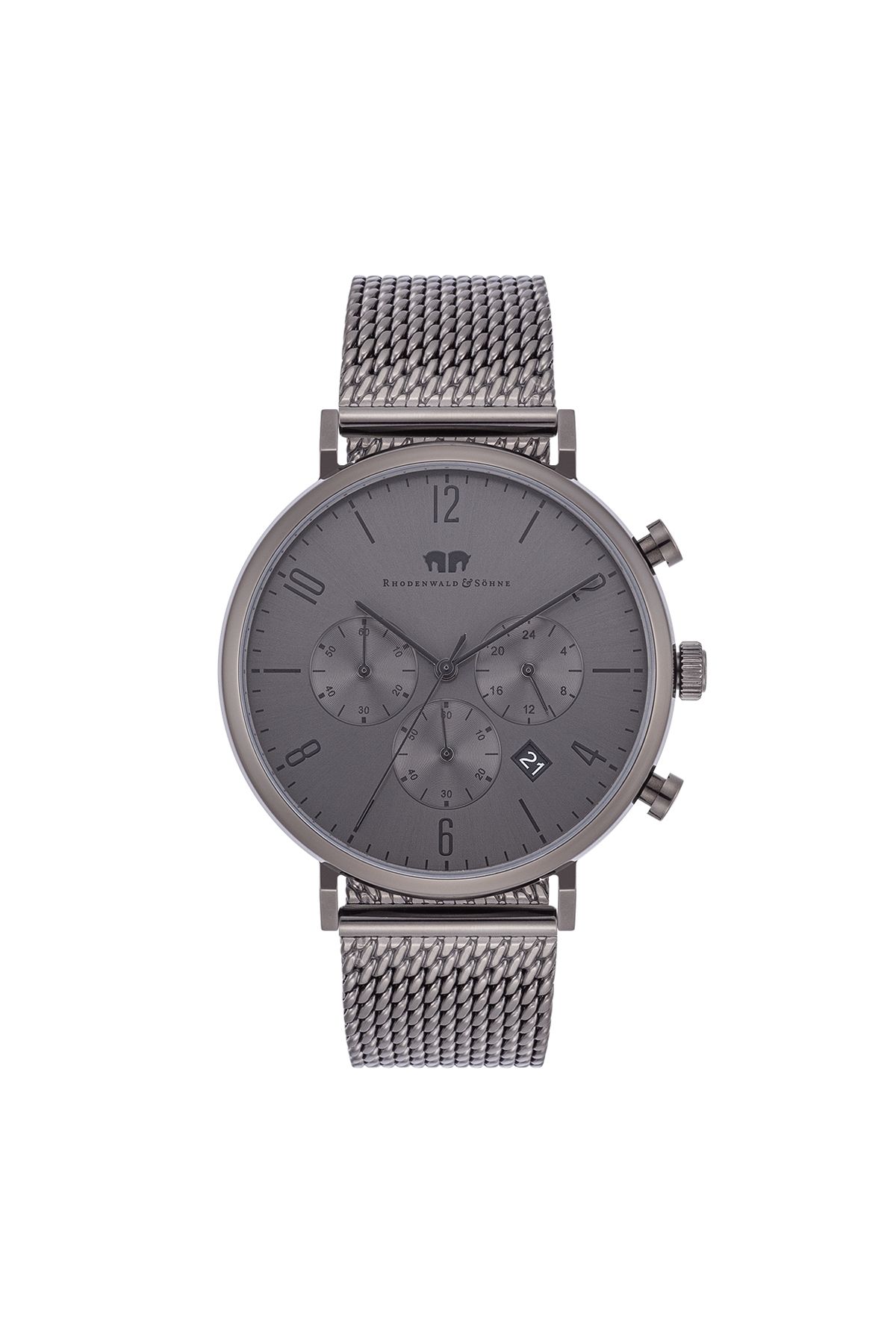 Rhodenwald & Söhne-Chronograph Herren Chronograph grau Edelstahl grau 1