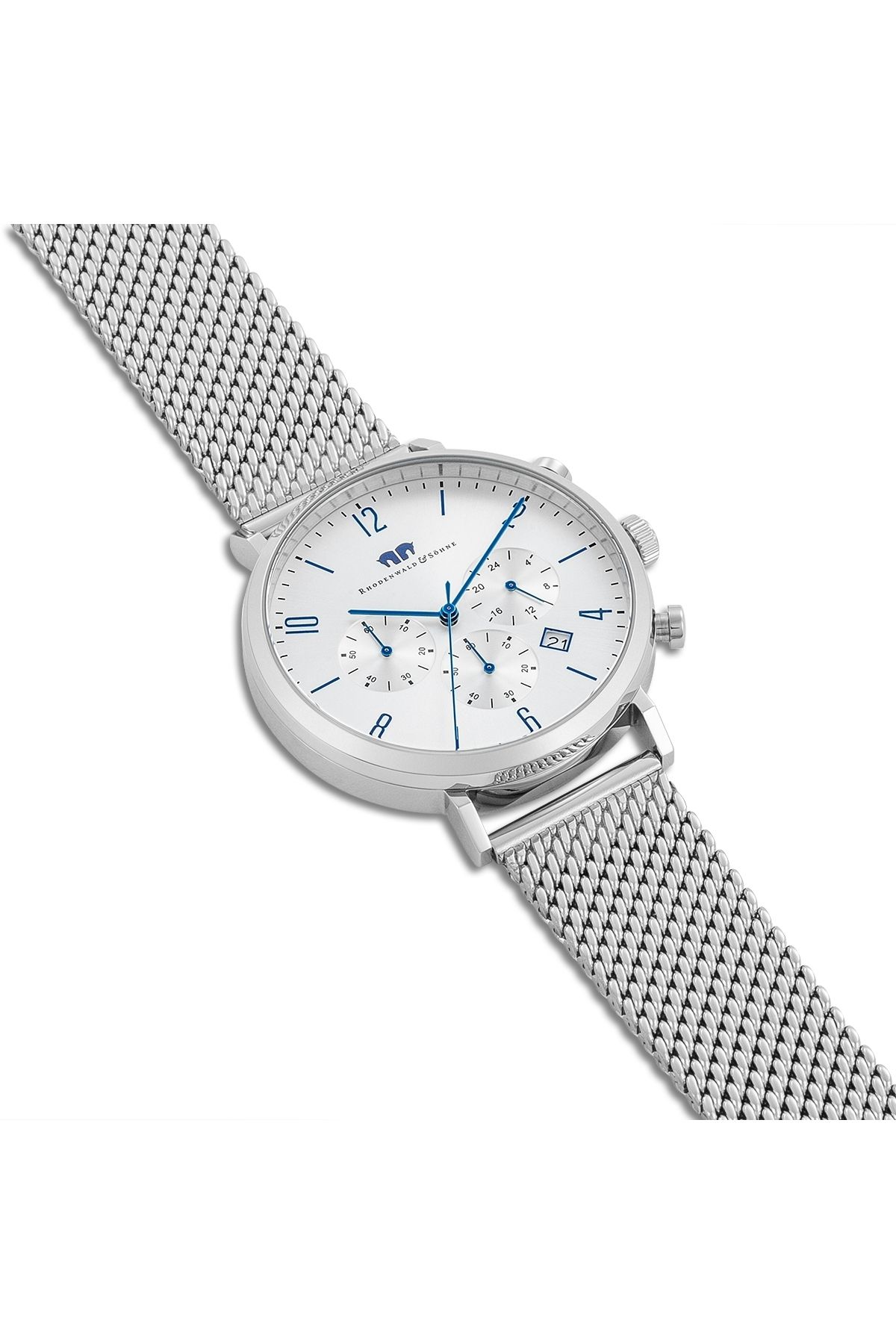 Rhodenwald & Söhne-Kronograf Herren Kronograf Gümüşü Edelstahl Gümüşü 5