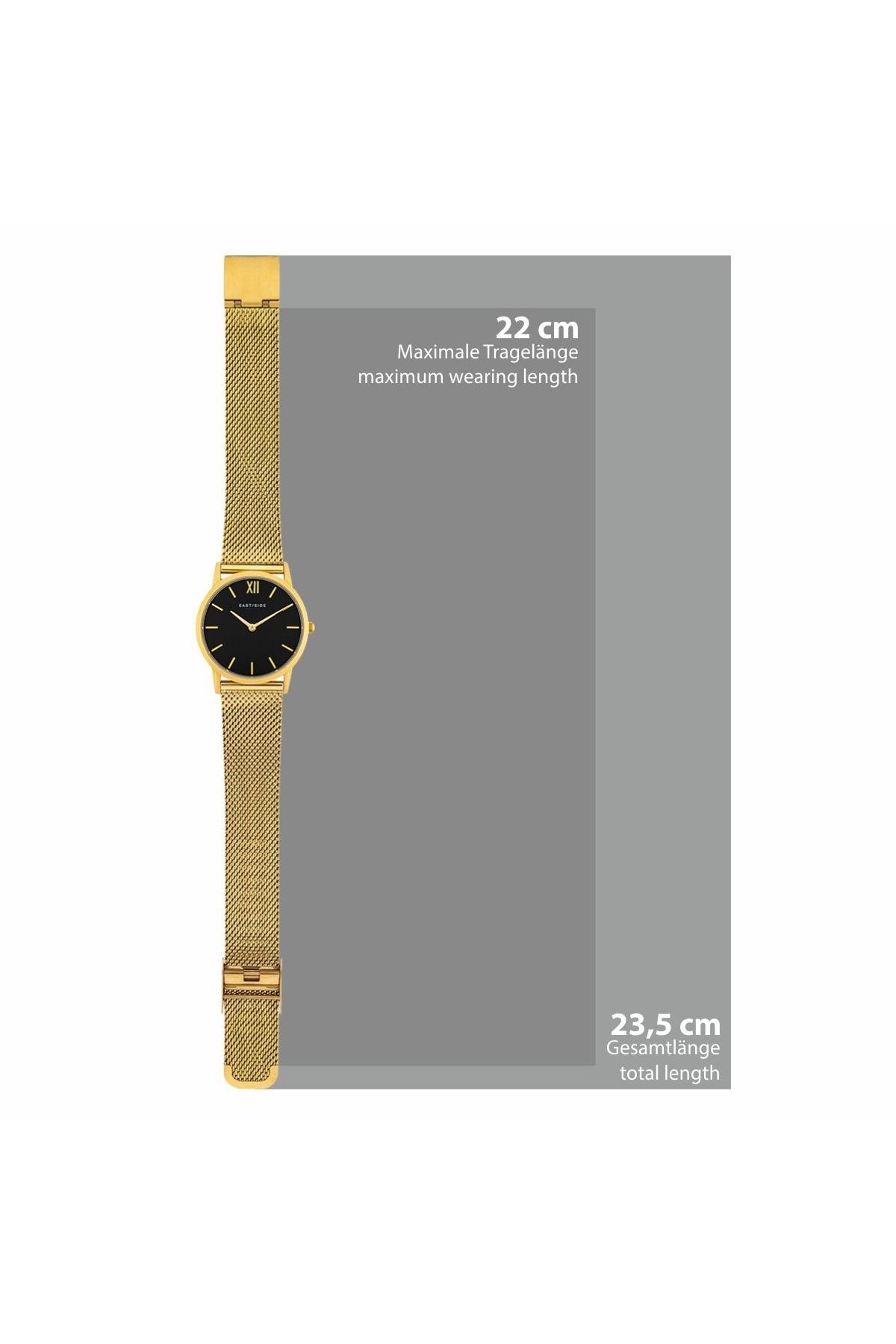 eastside-Quarzuhr Damen Quarzuhr gelbgold Edelstahl gelbgold 6