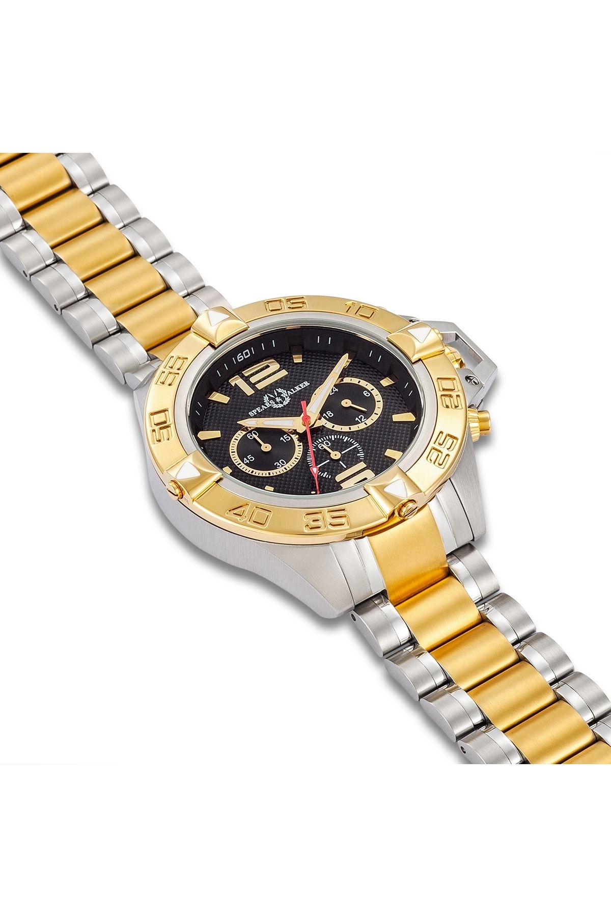 Spears & Walker-Quarzuhr Herren Quarzuhr silber/gelbgold Edelstahl silber/gelbgold 5