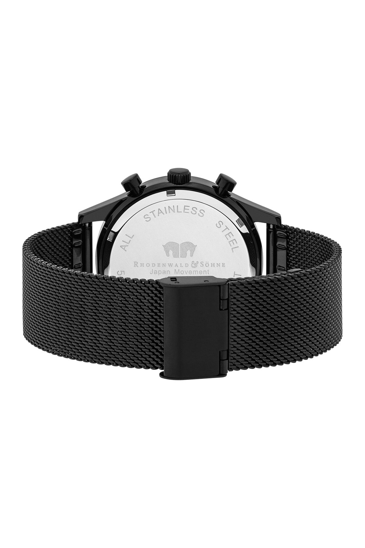 Rhodenwald & Söhne-Kronograf Herren Kronograf schwarz Edelstahl schwarz 5